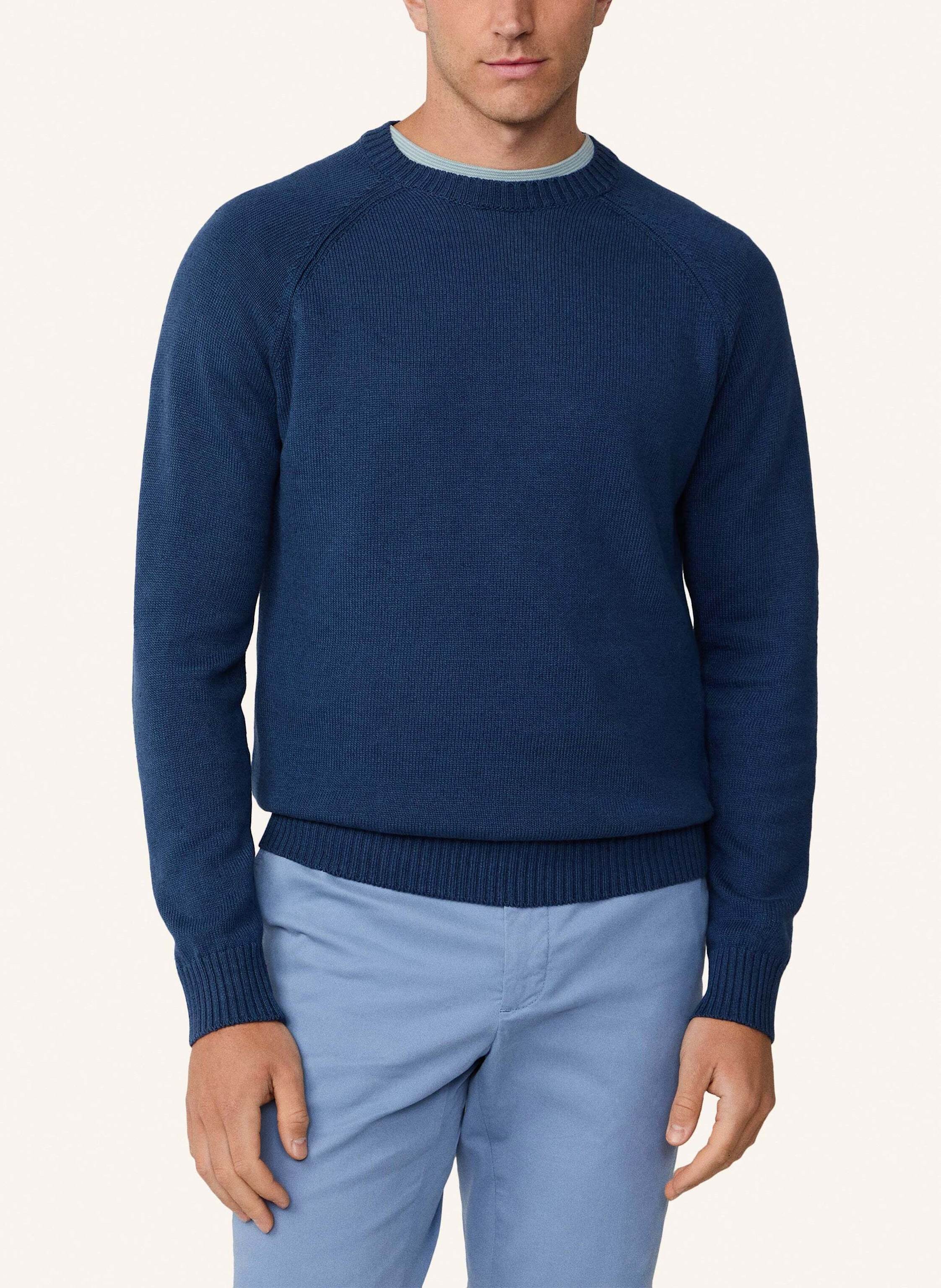 Thumbnail - Hackett London Pullover Summer Lin Cot Crew blau