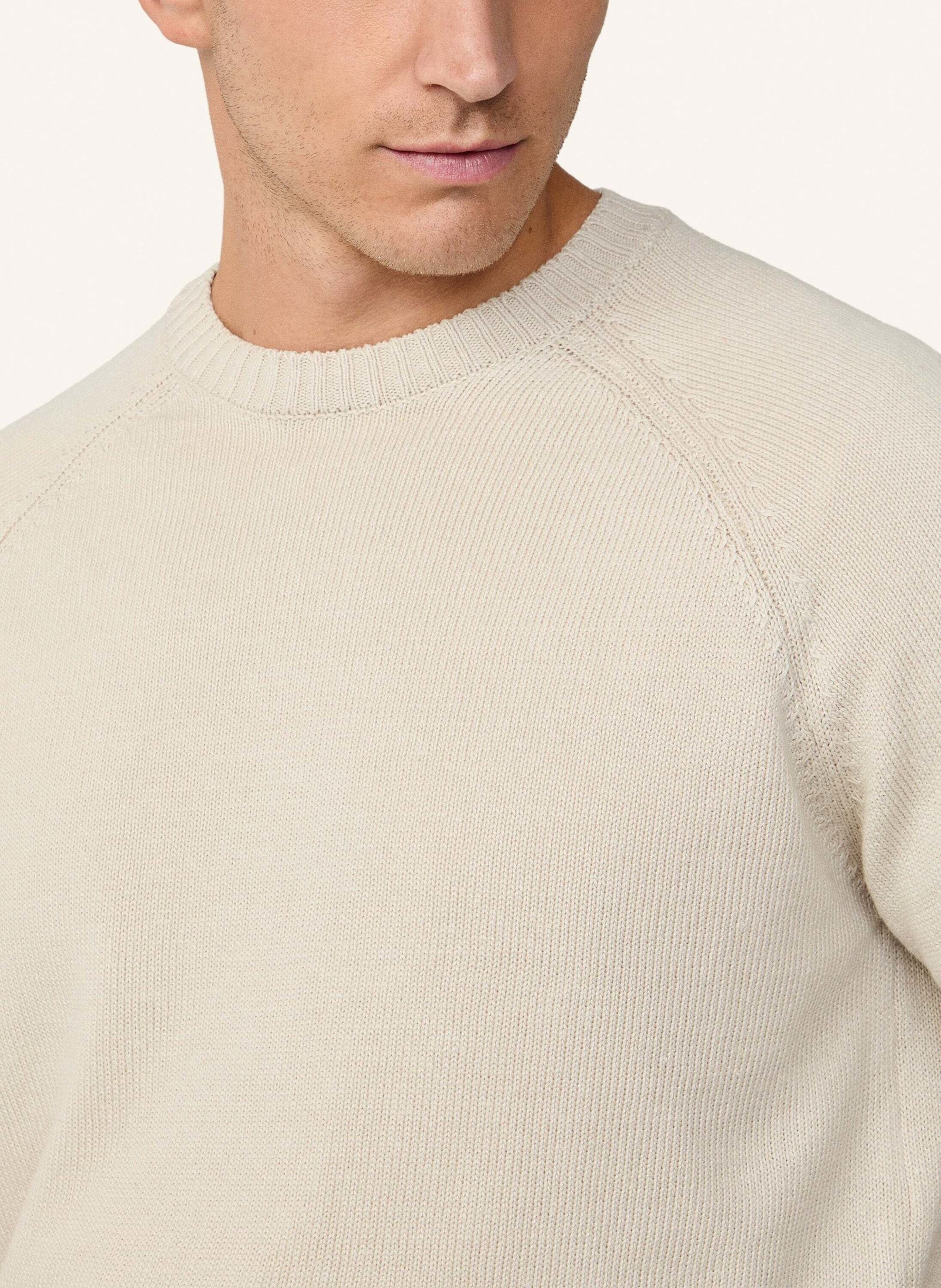 Thumbnail - Hackett London Pullover Summer Lin Cot Crew beige