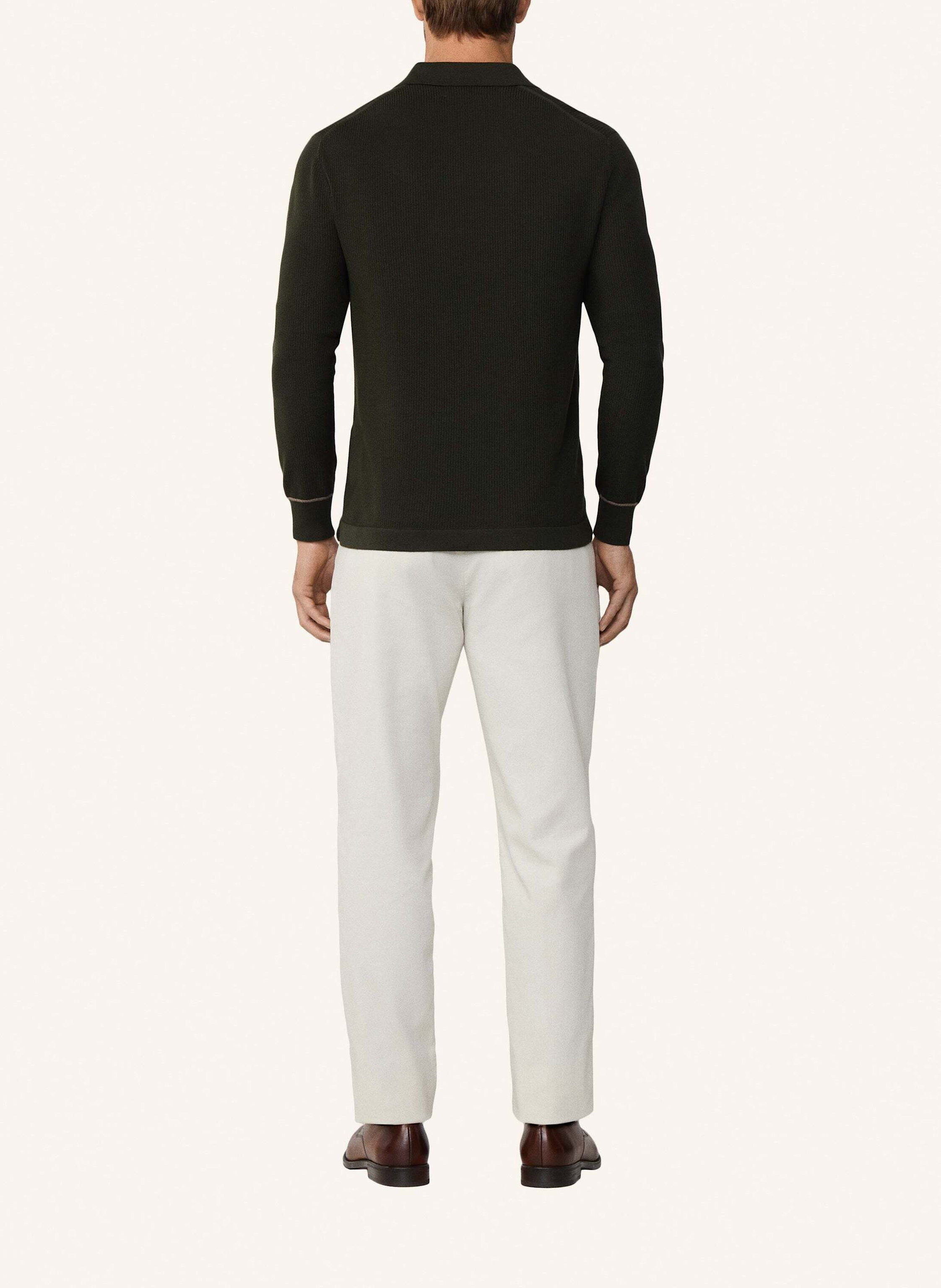 Thumbnail - Hackett London Poloshirt Textured Knit Ls Polo gruen