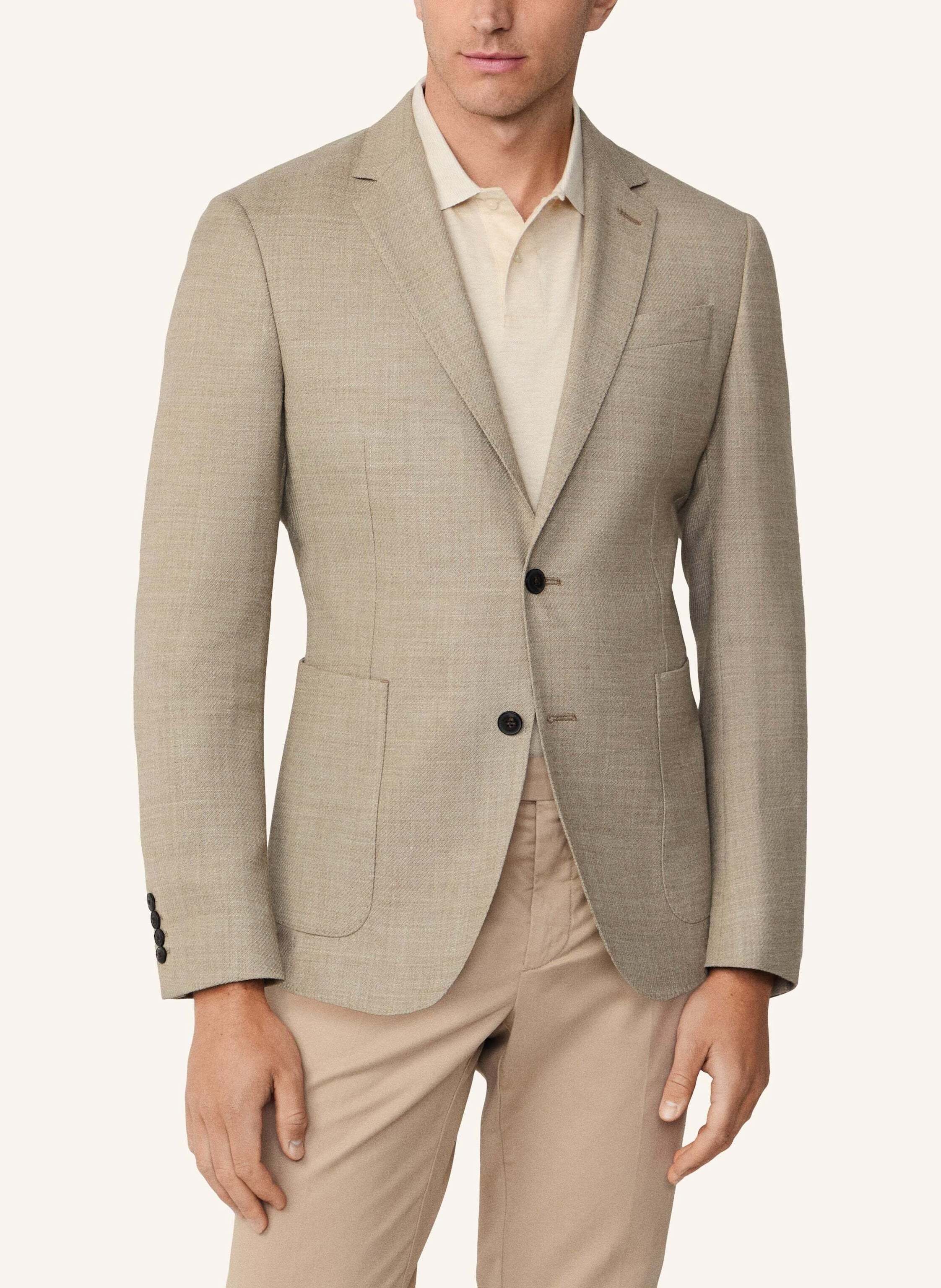 Thumbnail - Hackett London Blazer Stretch Wl Lin Twill beige