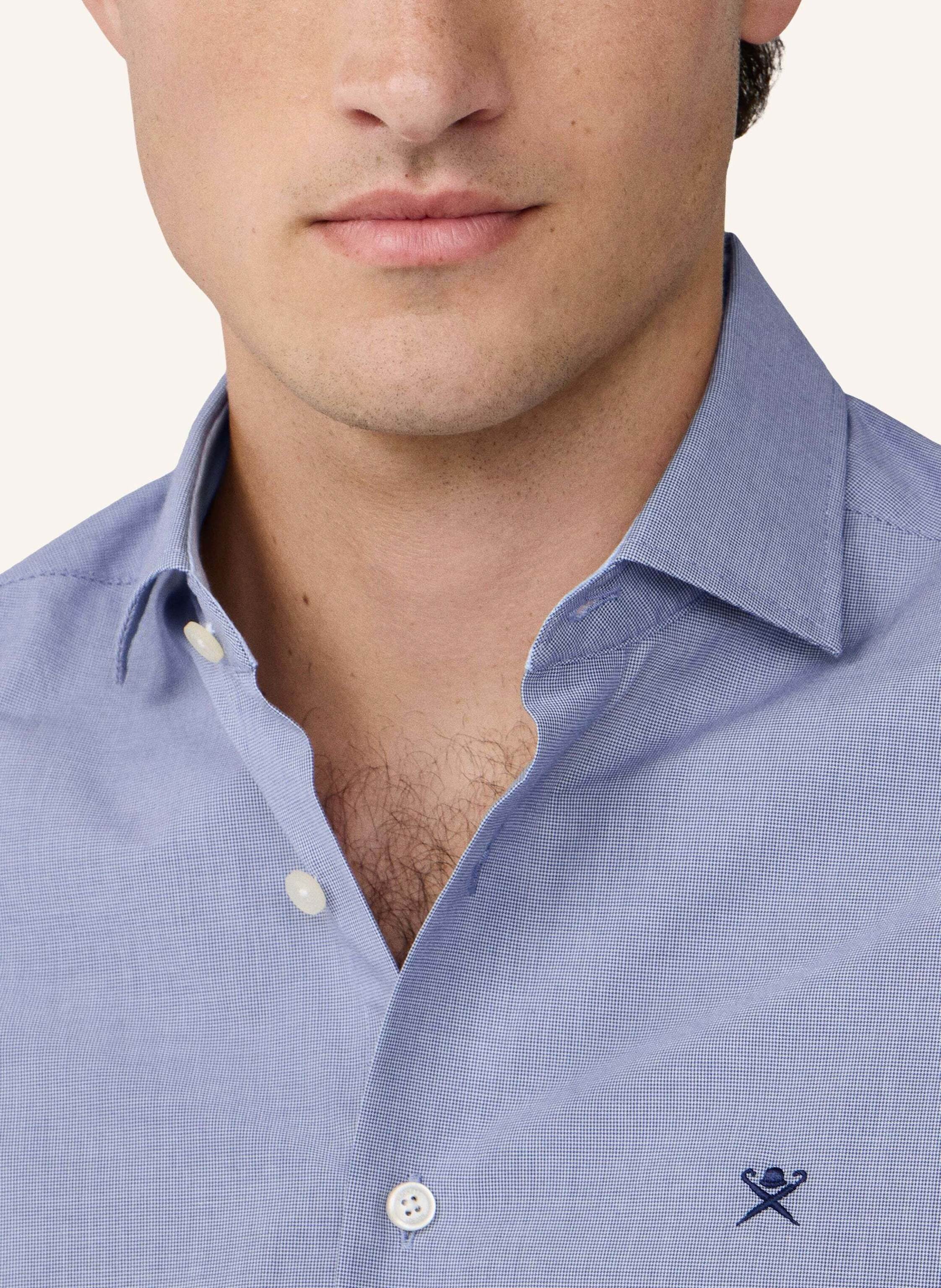 Thumbnail - Hackett London Freizeithemd Mini Puppytooth blau