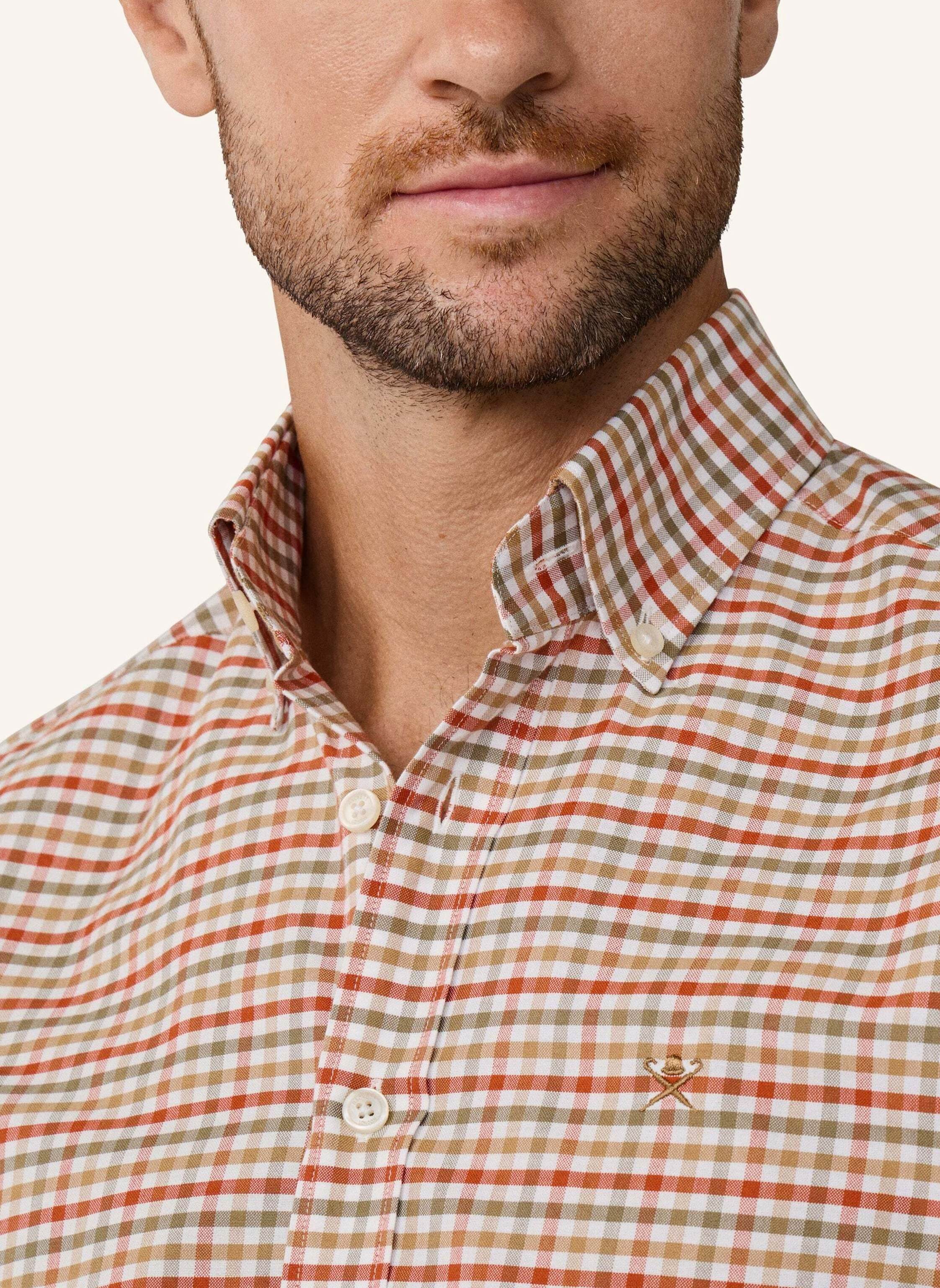 Thumbnail - Hackett London Freizeithemd Three Color Gingham gruen