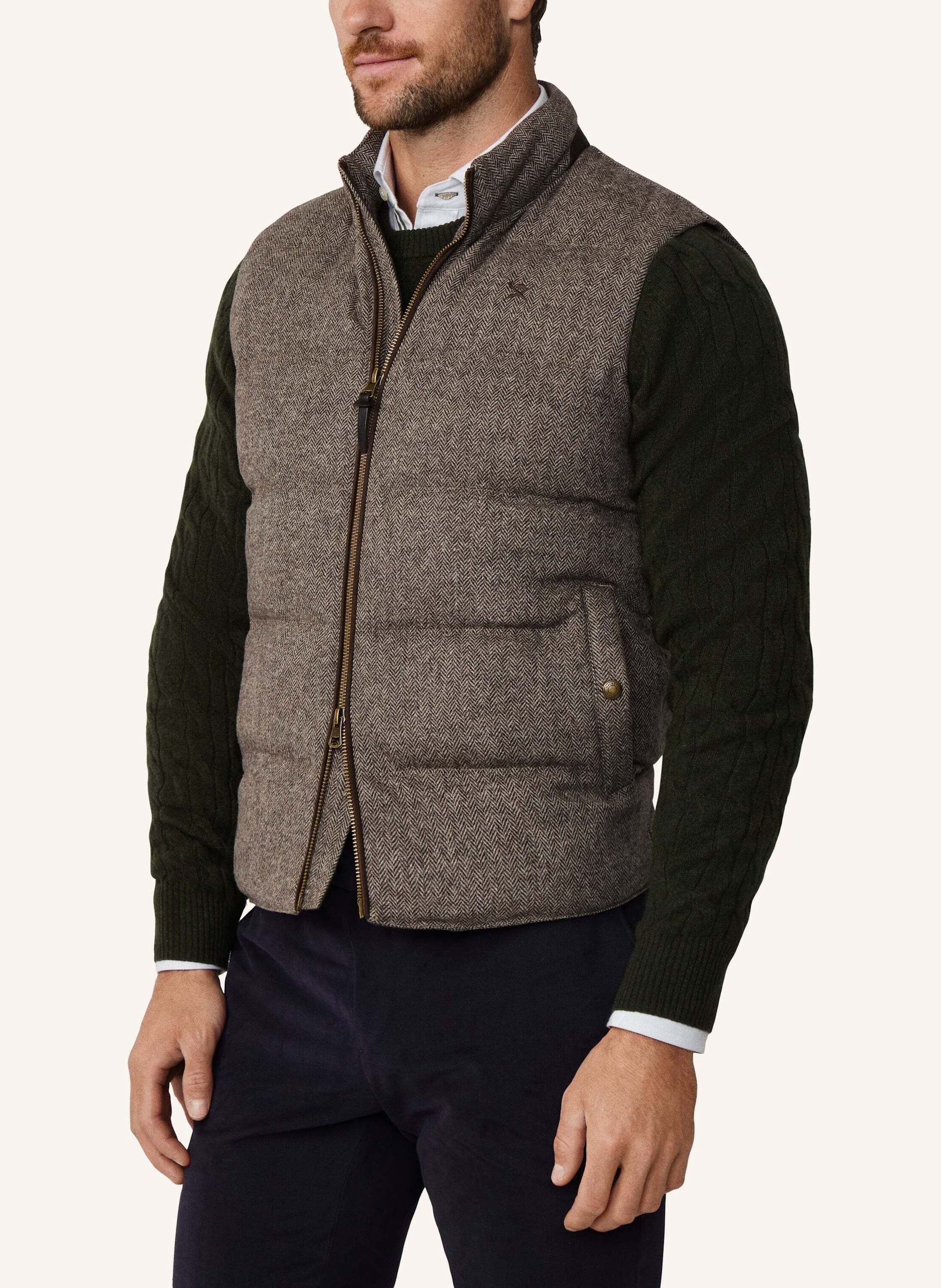 Thumbnail - Hackett London Gilet Padded Gilet braun