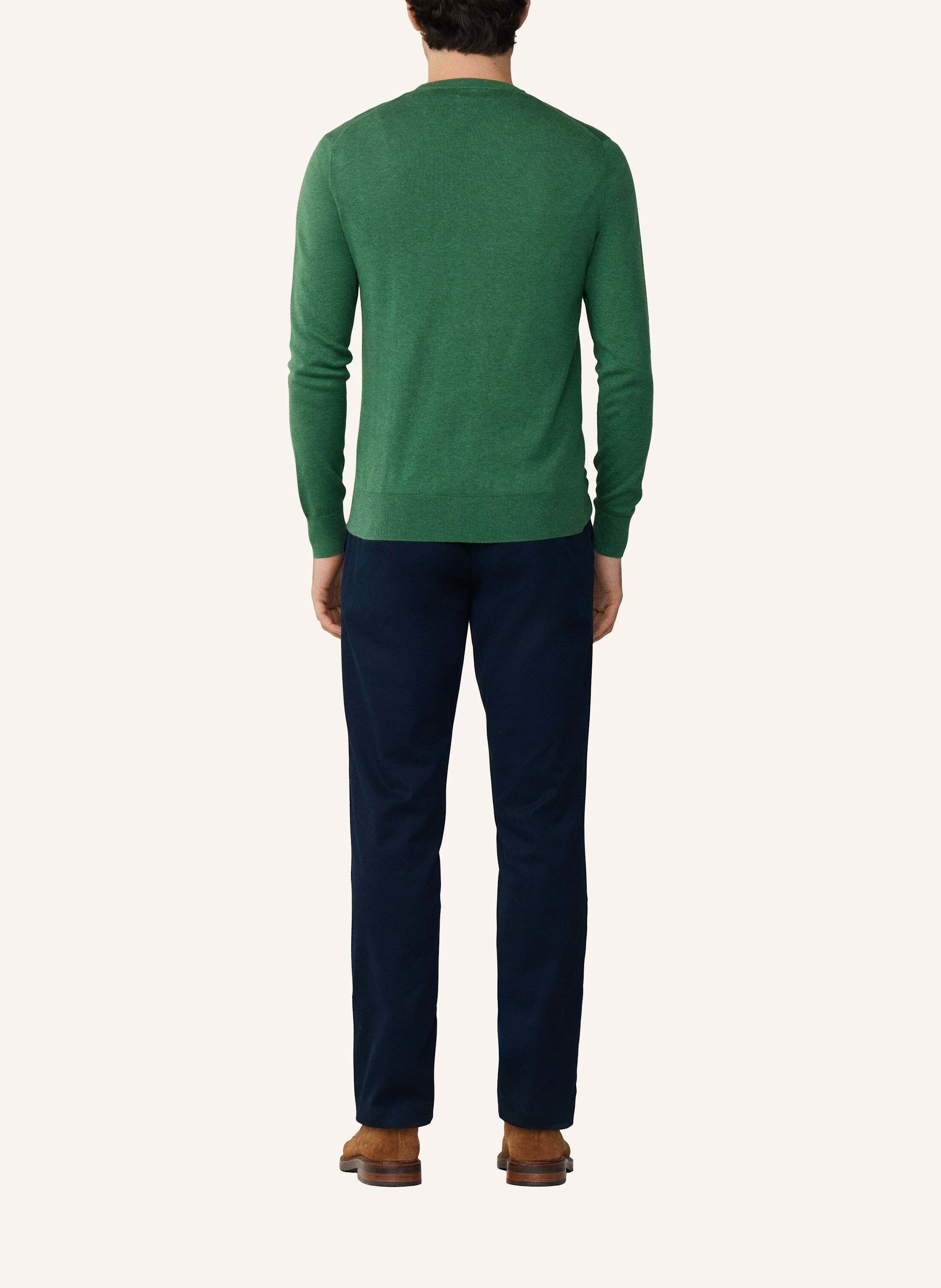 Thumbnail - Hackett London Pullover Cotton Silk Crew gruen