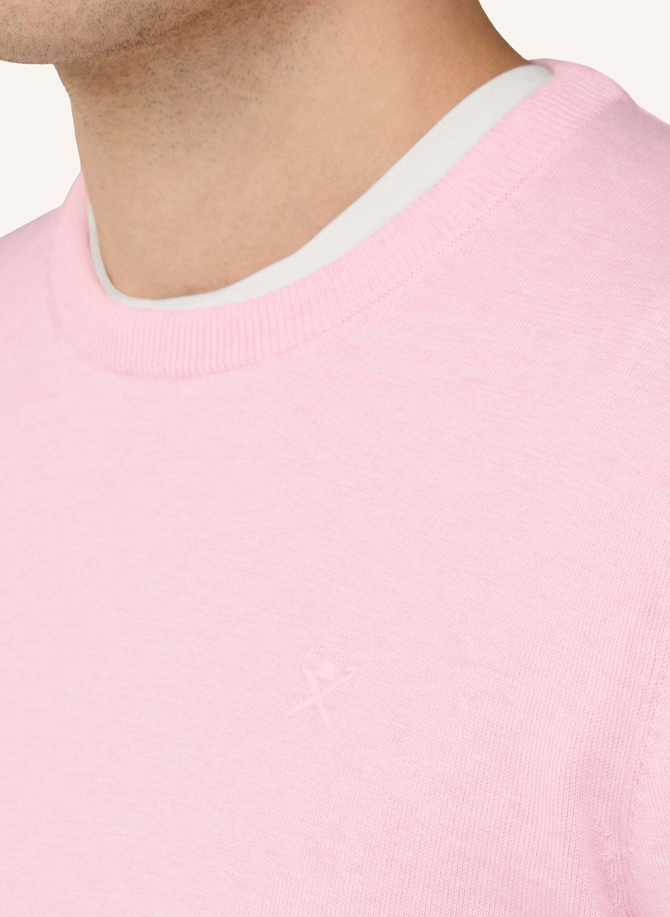 Thumbnail - Hackett London Pullover Cotton Silk Crew pink