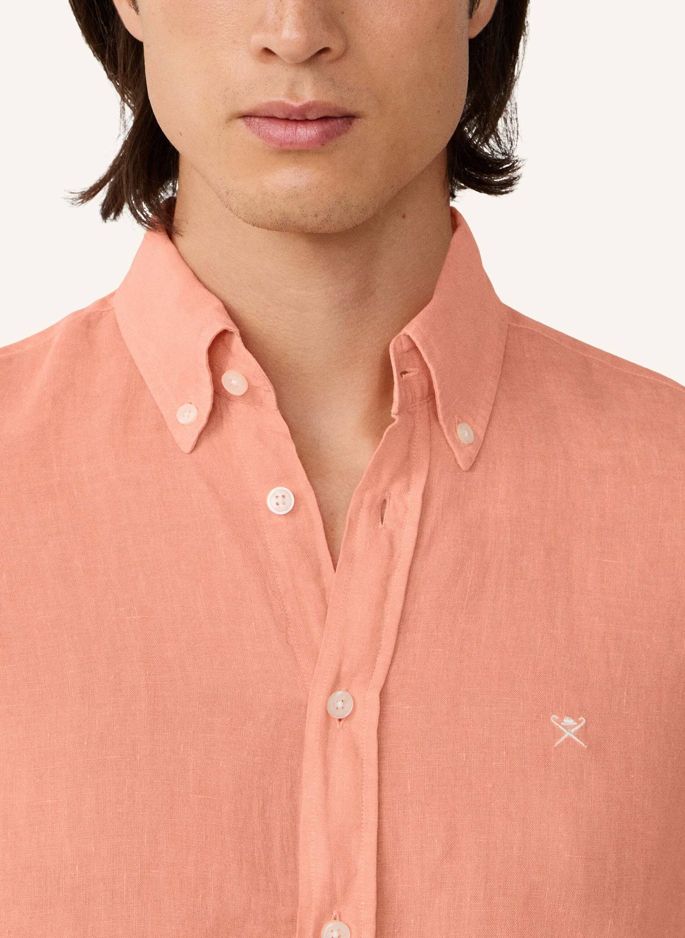 Thumbnail - Hackett London Freizeithemd Ess Gmd Linen Brpt orange