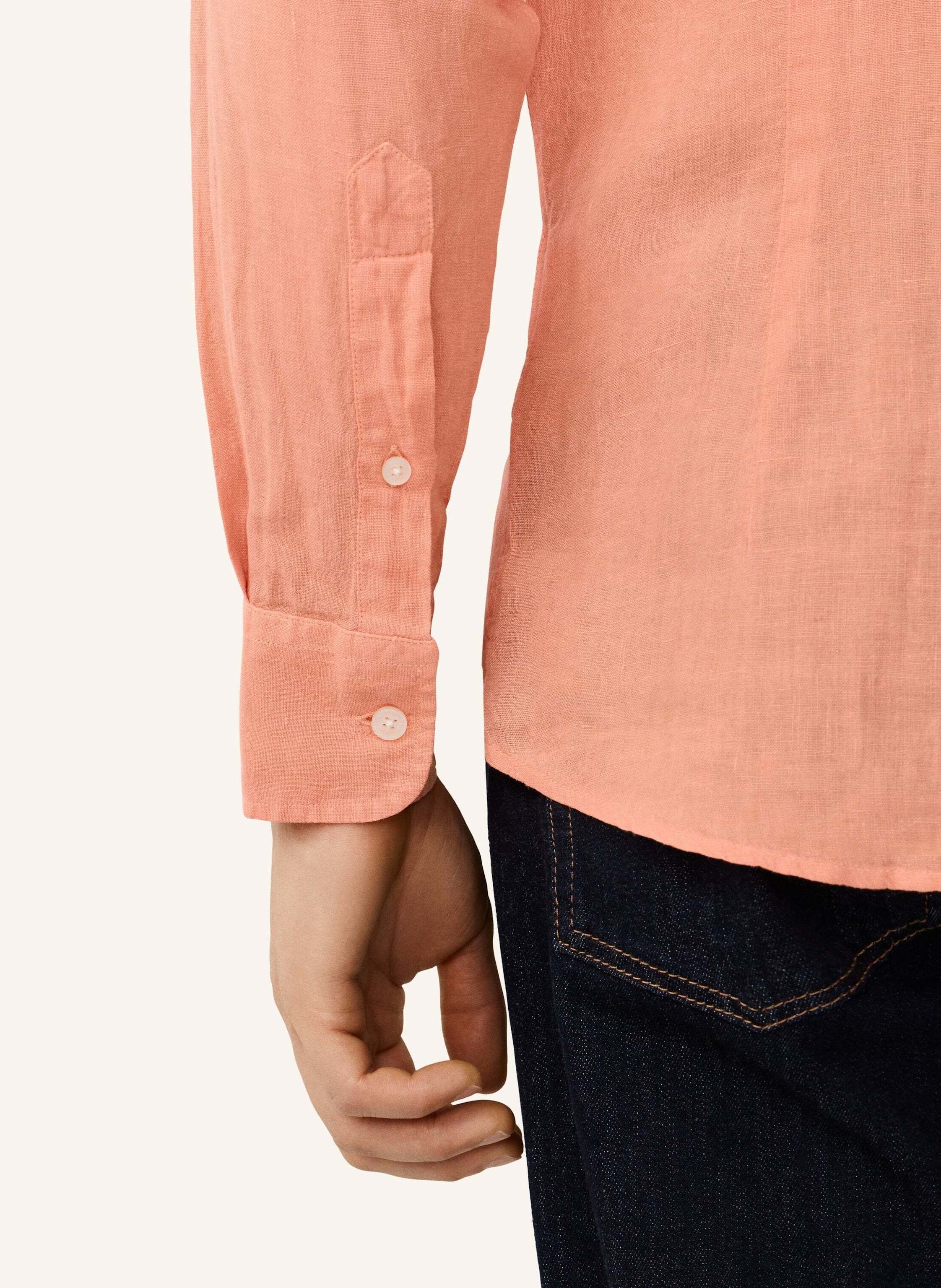 Thumbnail - Hackett London Freizeithemd Ess Gmd Linen Brpt orange