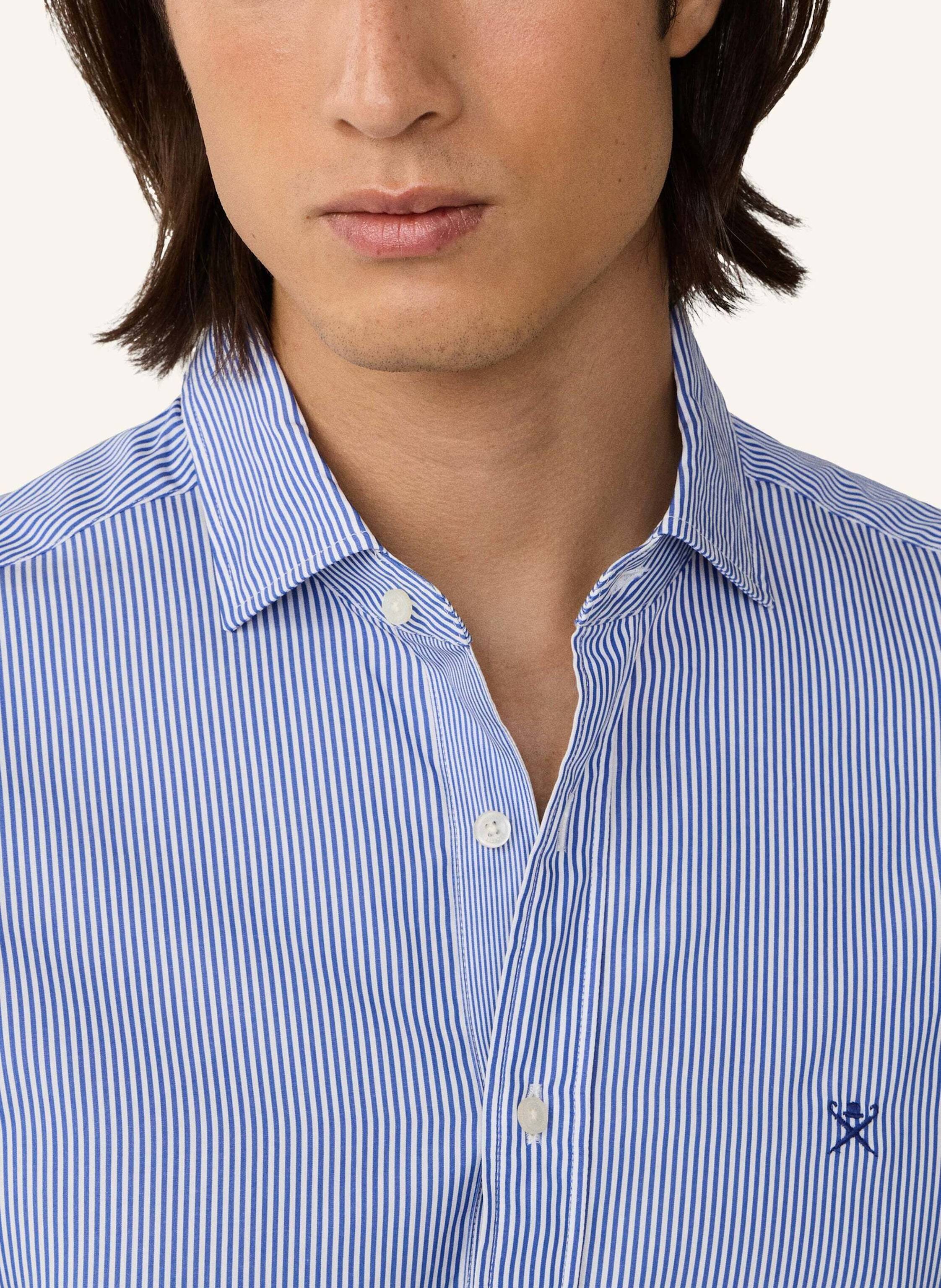 Thumbnail - Hackett London Freizeithemd City Bengal Stripe blau