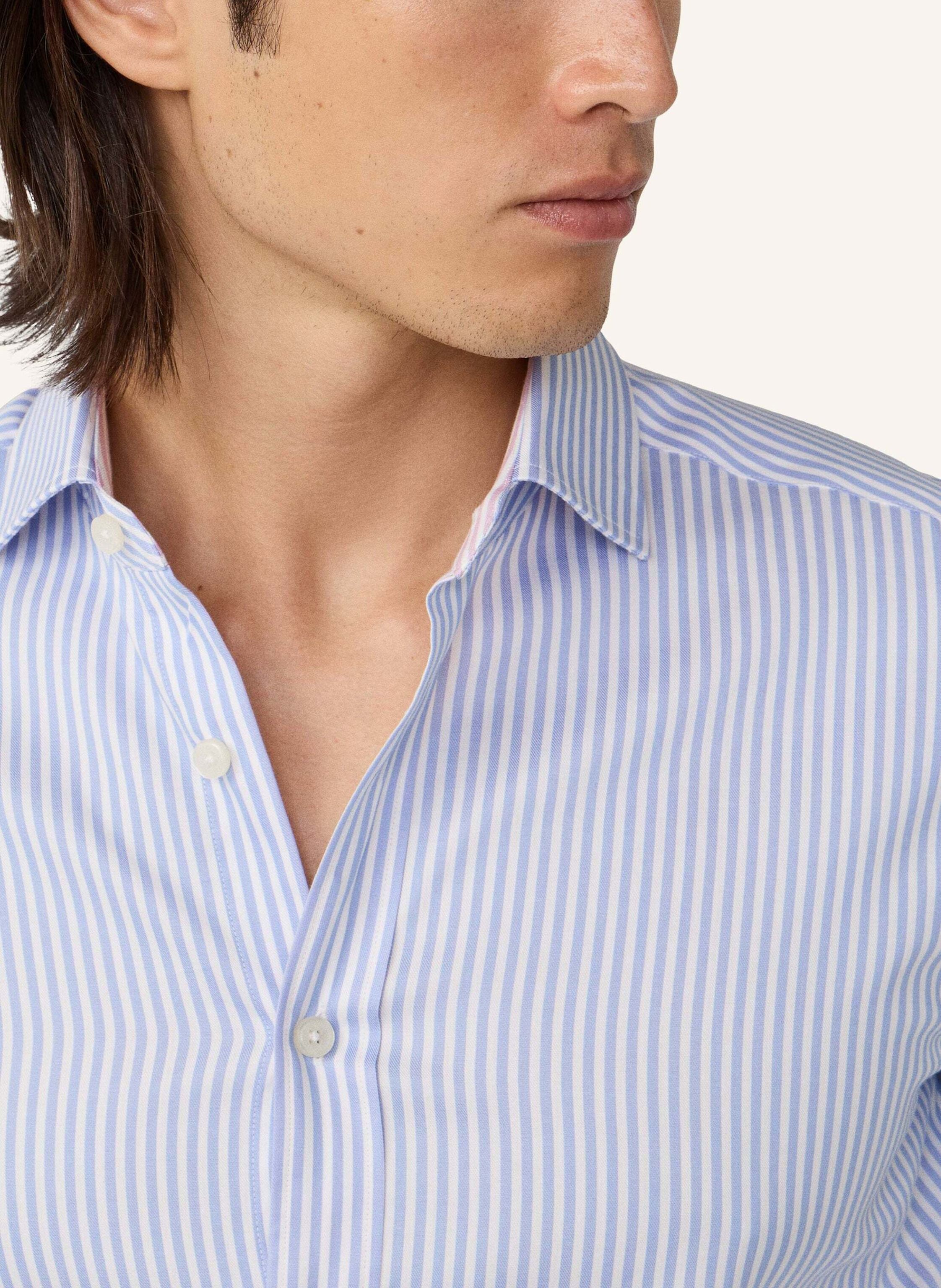 Thumbnail - Hackett London Freizeithemd Double Face Bengal Str blau