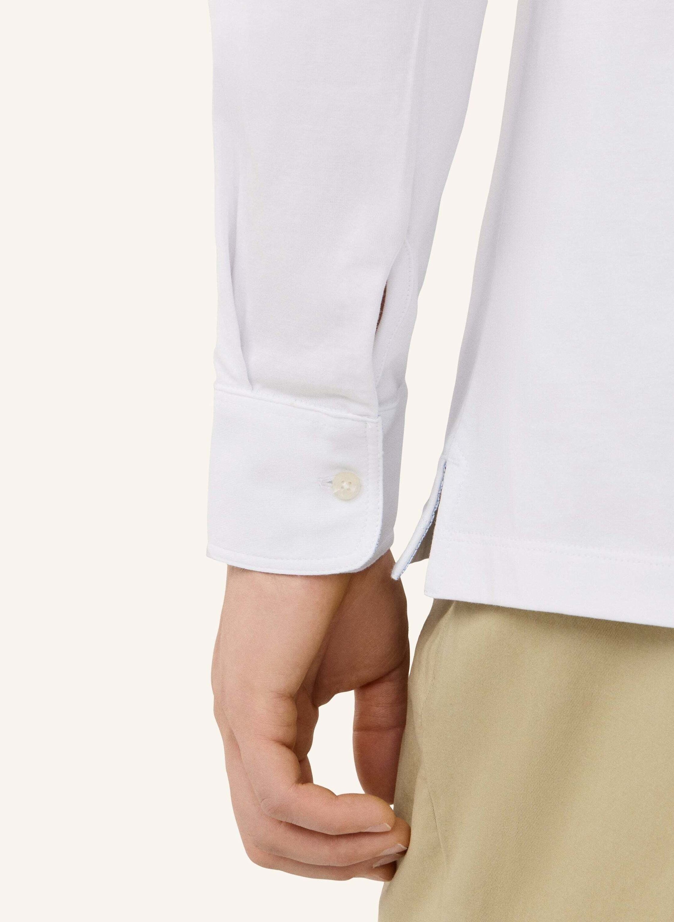 Thumbnail - Hackett London Poloshirt Multi Trim Jersey Ls weiss