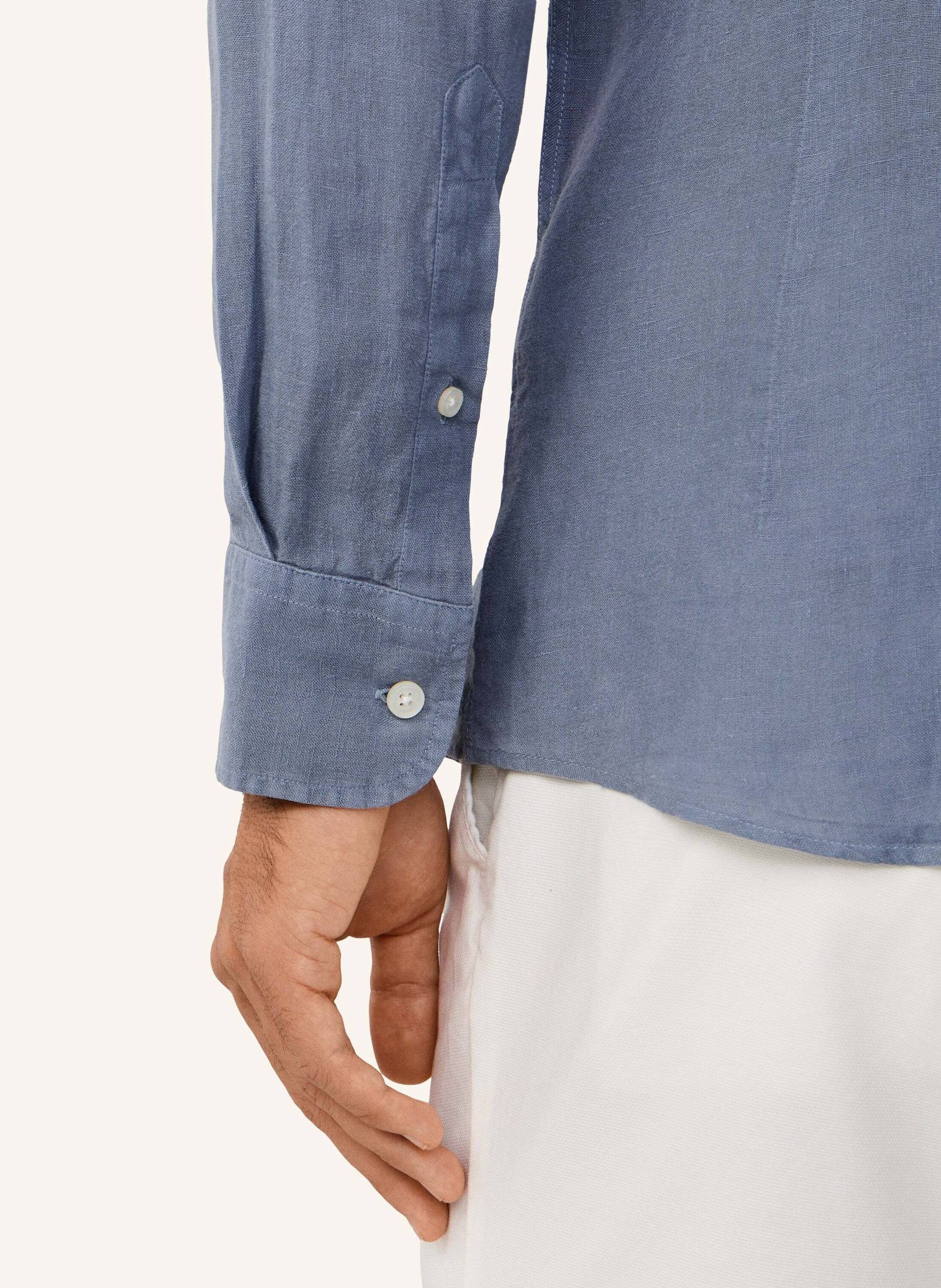 Thumbnail - Hackett London Freizeithemd Ess Gmd Linen Brpt blau