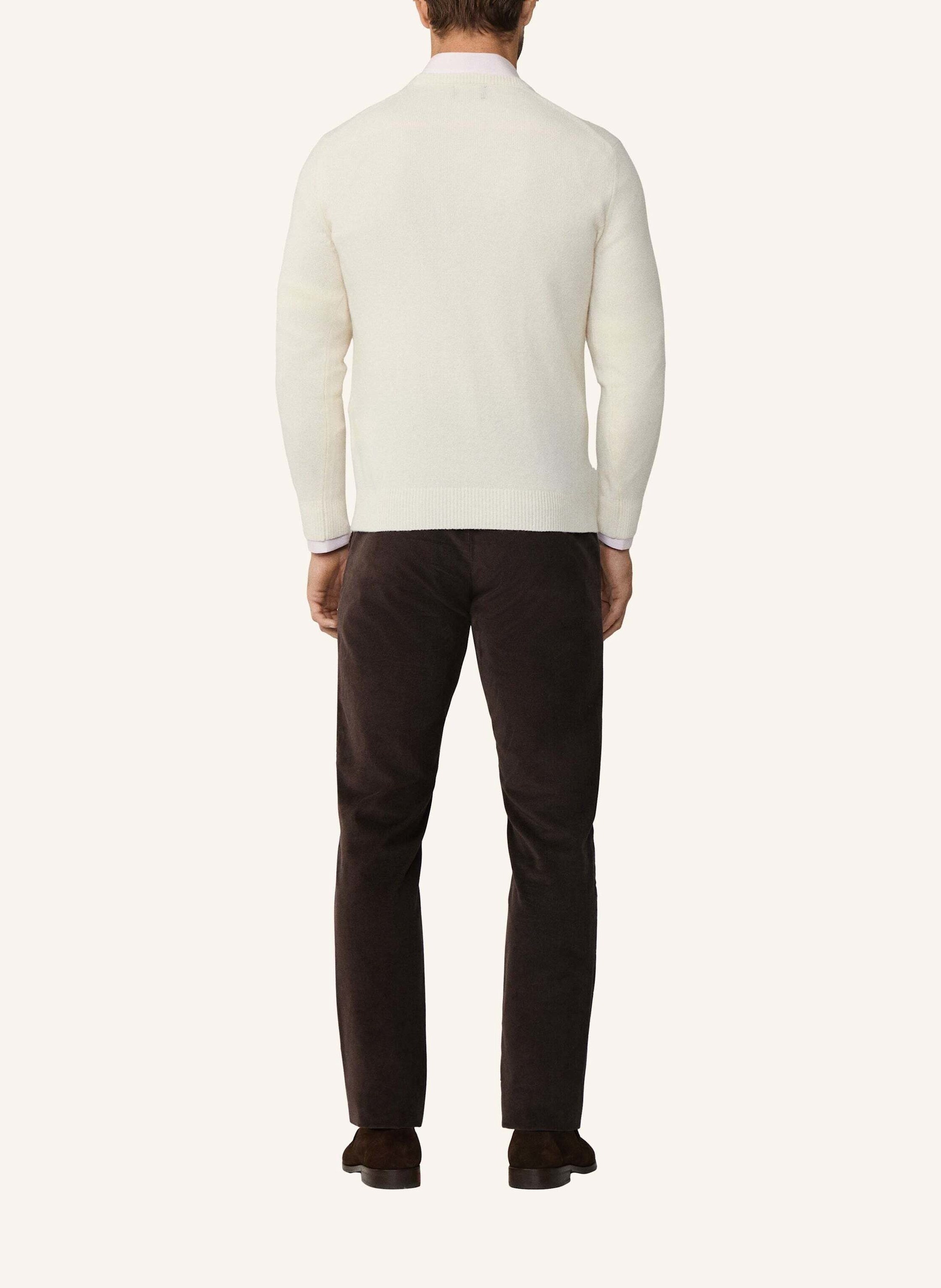 Thumbnail - Hackett London Pullover Lambswool V Neck weiss