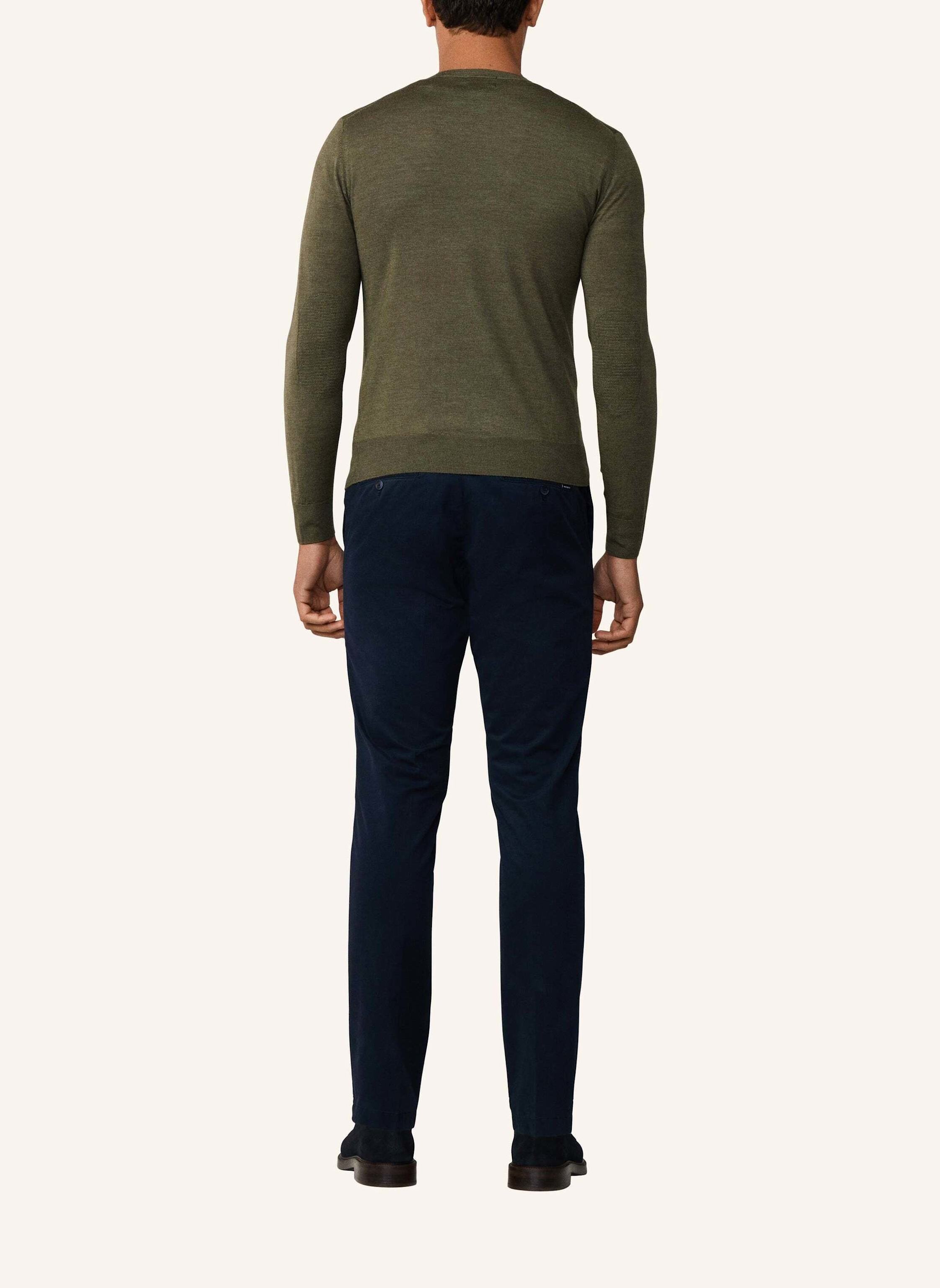 Thumbnail - Hackett London Pullover Gmd Merino Silk Crew gruen