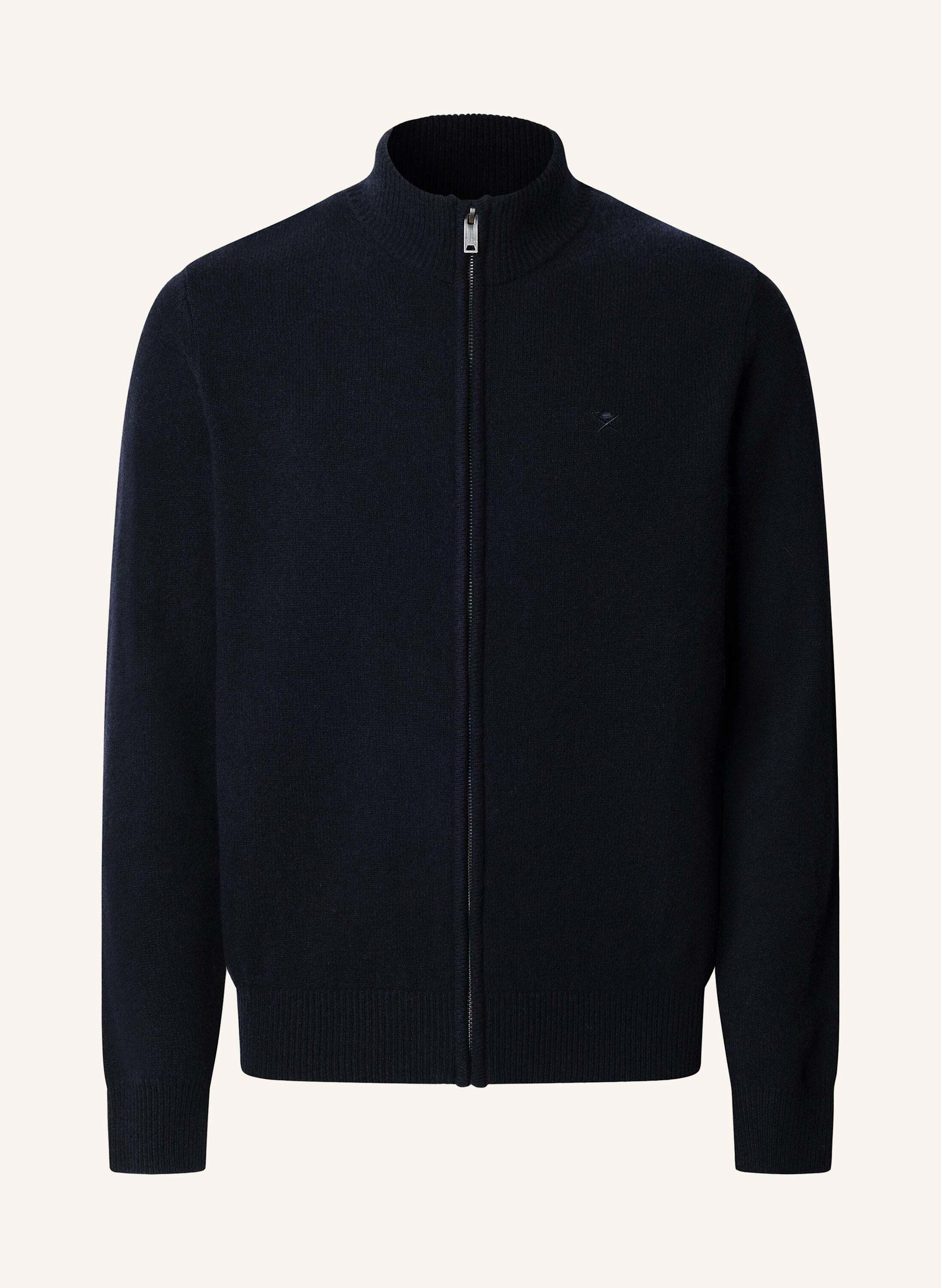 Hackett London Strickjacken Cardigan Lambswool Fzip blau