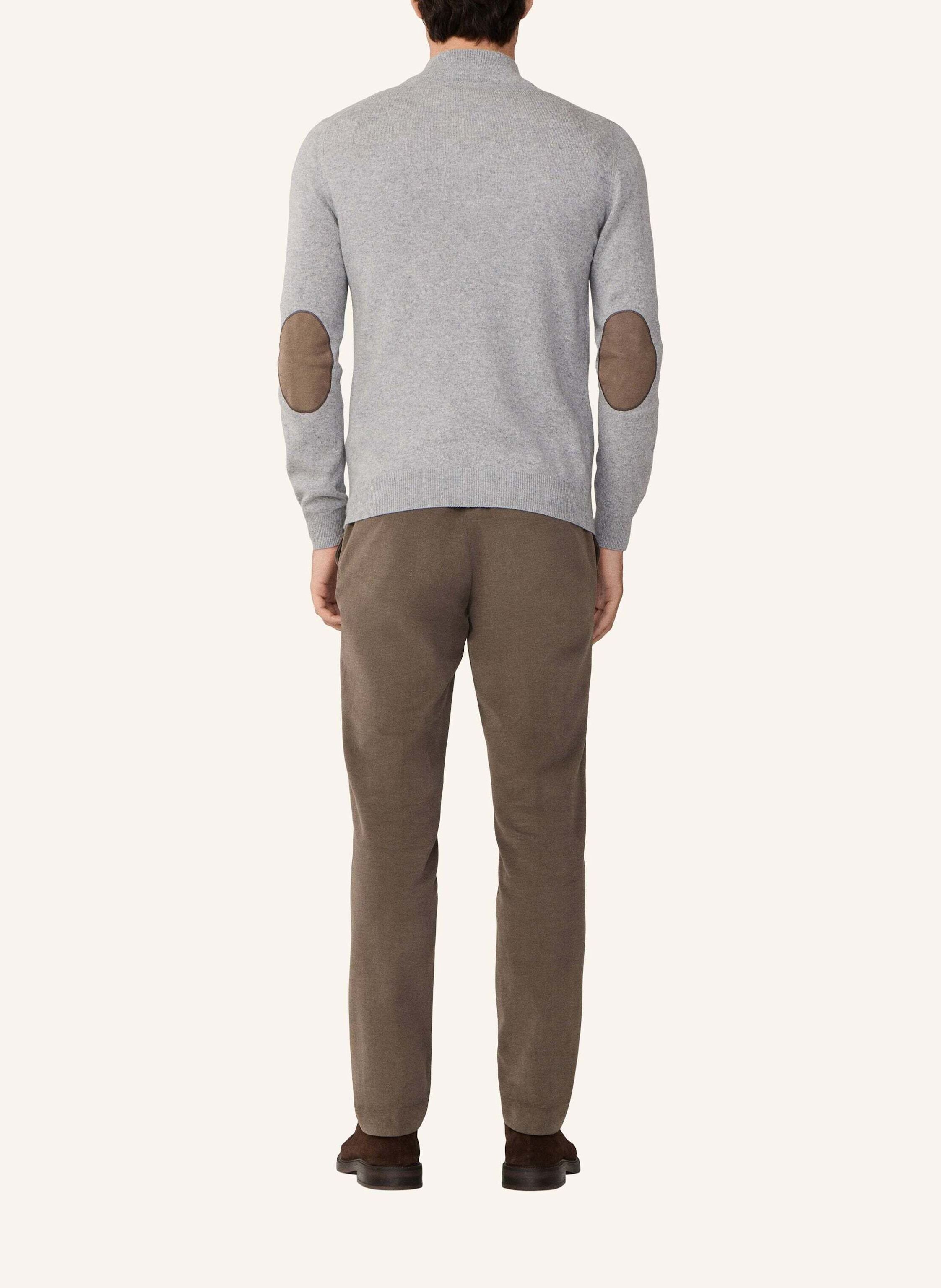 Thumbnail - Hackett London Pullover Merino Cash Mix Hzip grau