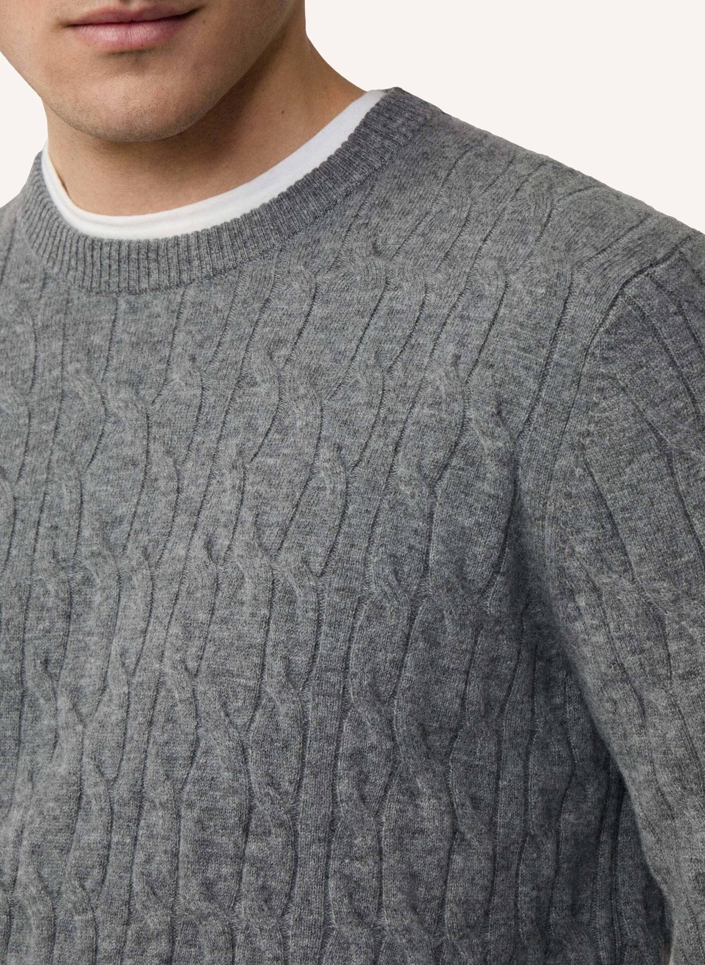 Thumbnail - Hackett London Pullover Lw Cable Crew grau