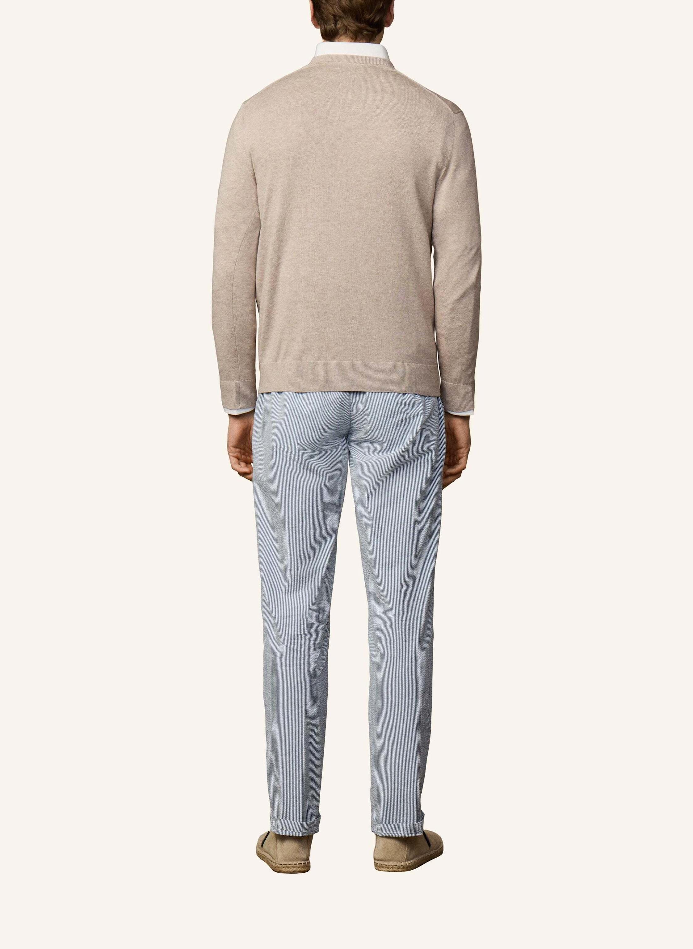 Thumbnail - Hackett London Pullover Ess Cotton V Neck beige