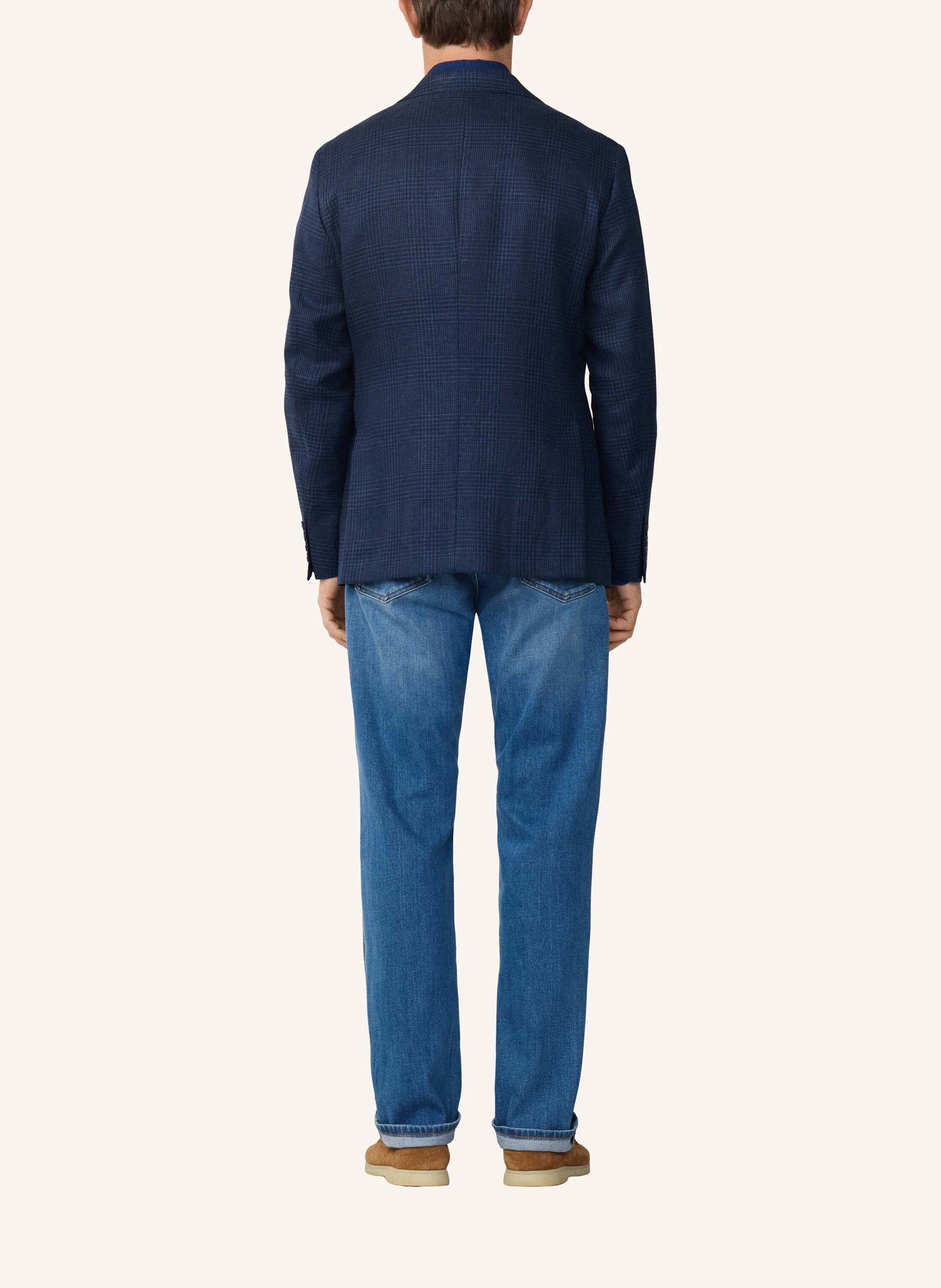 Thumbnail - Hackett London Blazer Linen Wool Gchk Cc blau