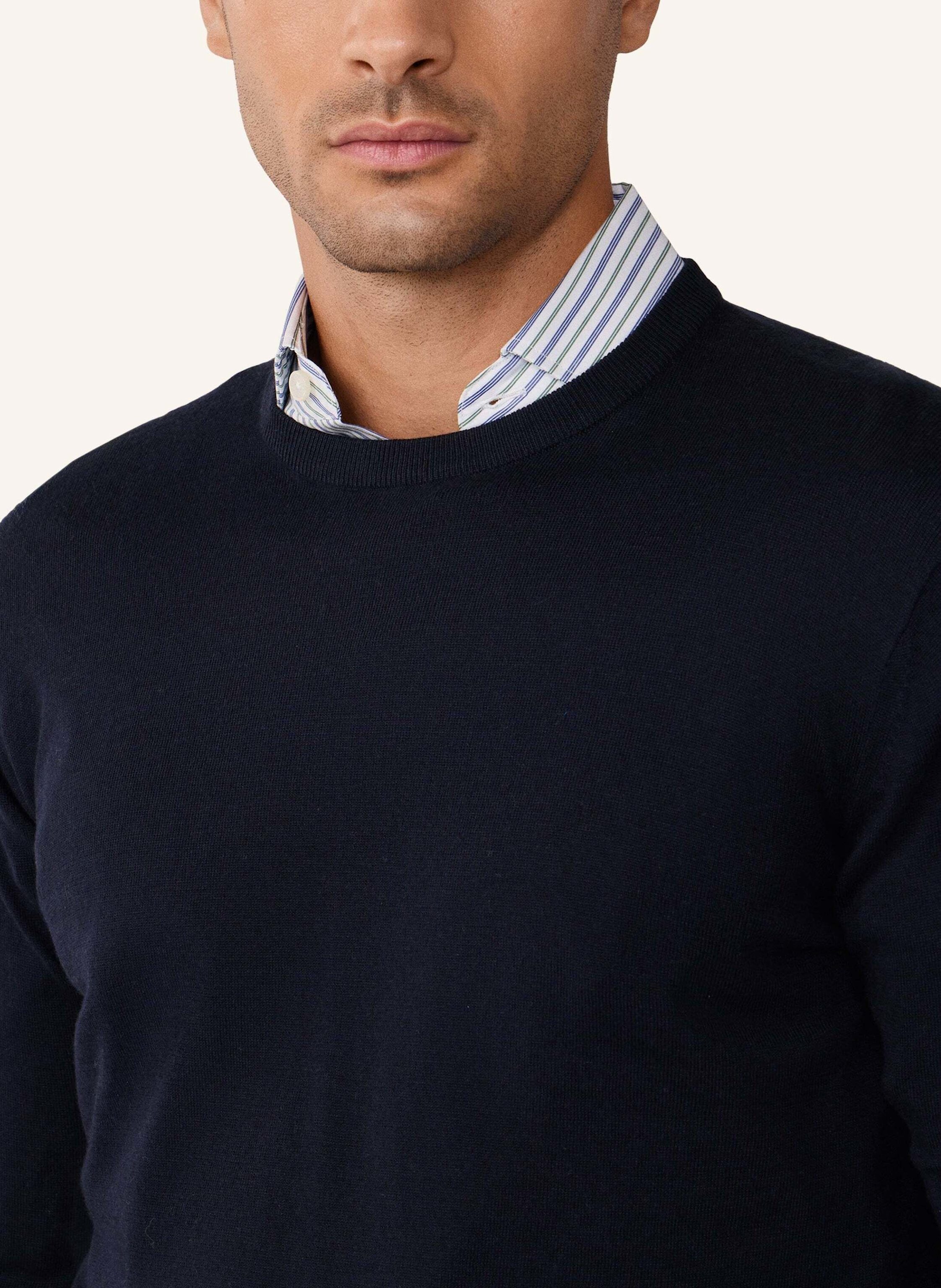 Thumbnail - Hackett London Pullover Cotton Cash Crew blau