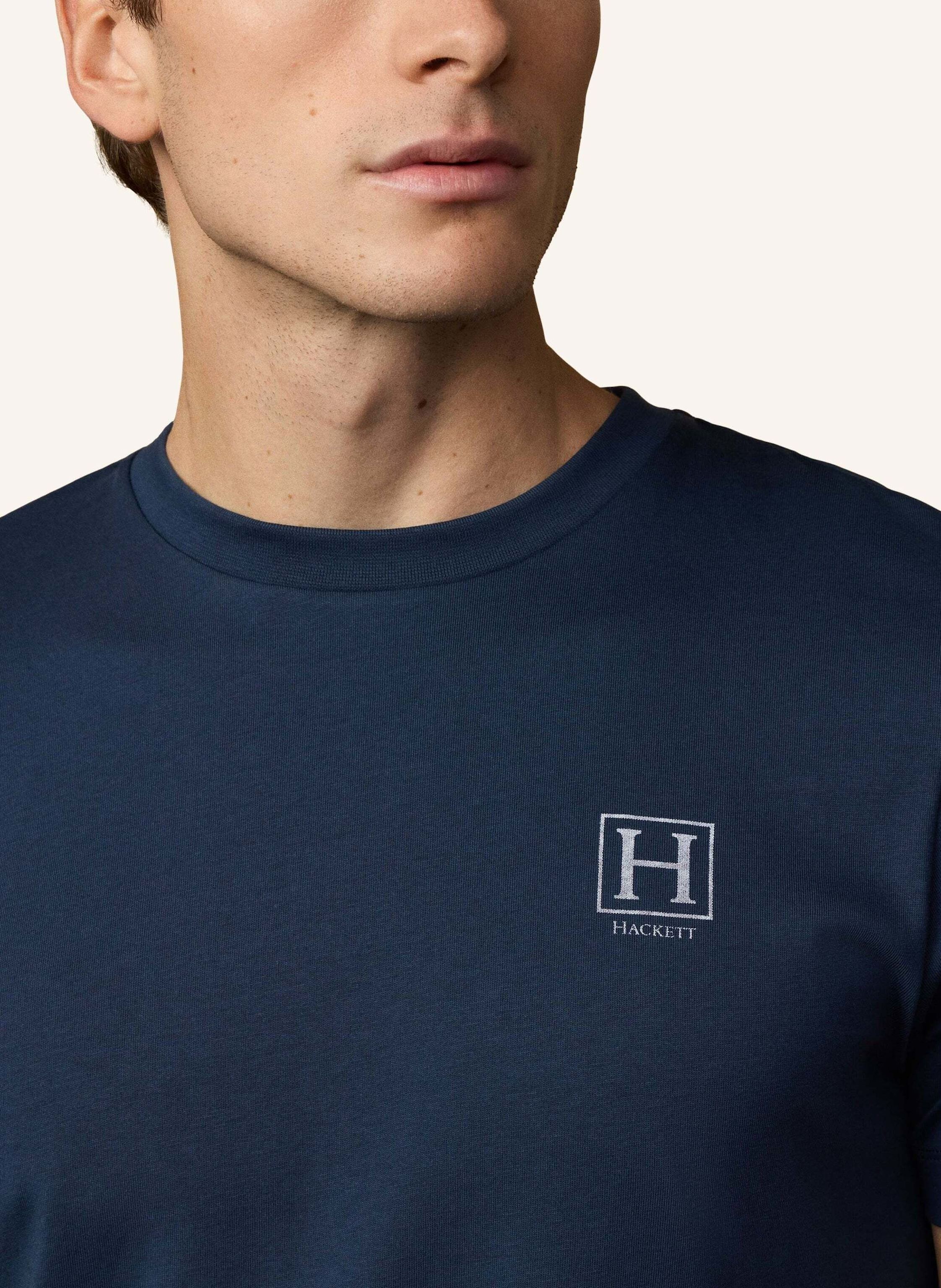 Thumbnail - Hackett London T-Shirt Heritage H Small Logo blau