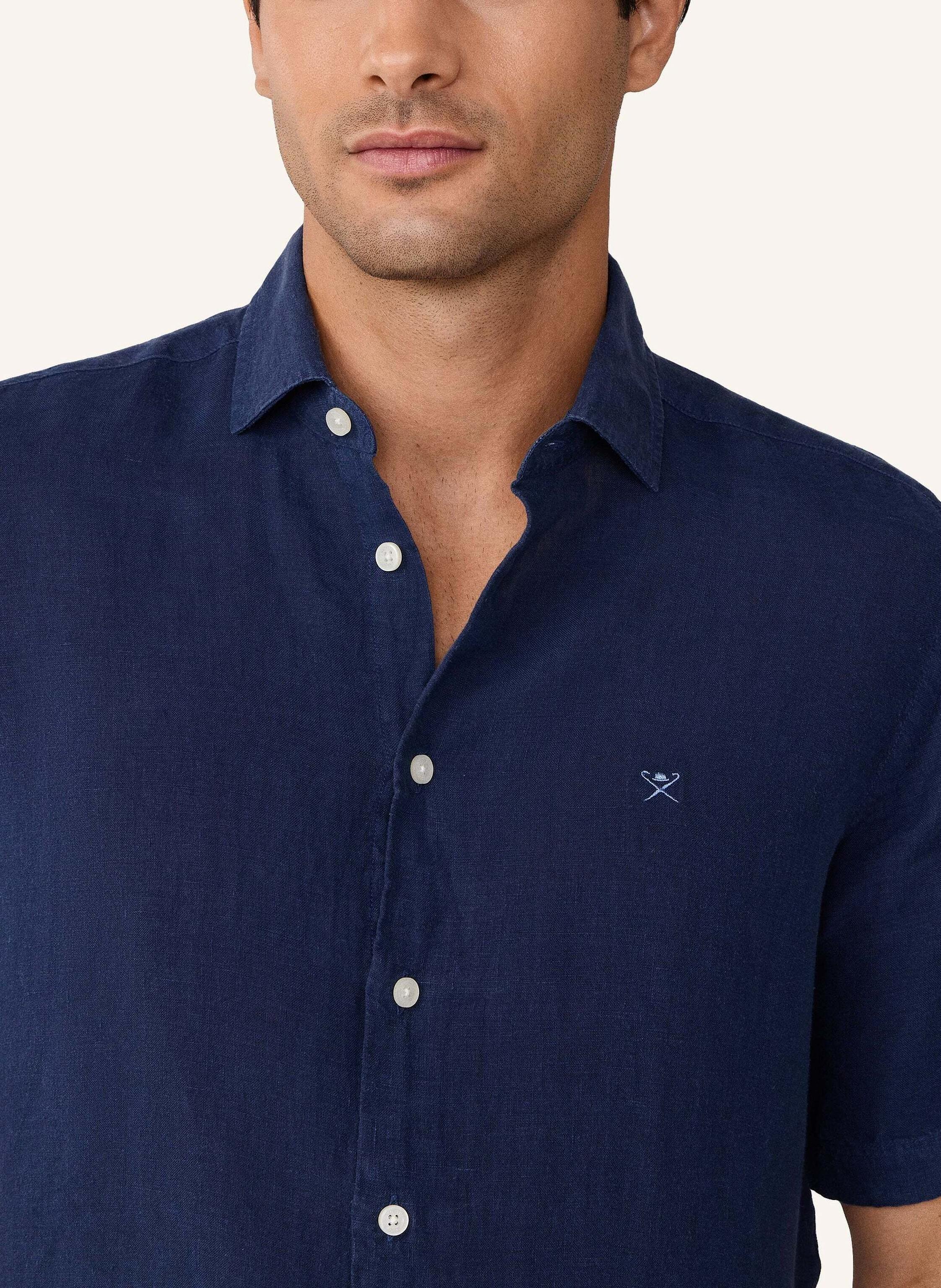 Thumbnail - Hackett London Freizeithemd Gmd Linen Ss blau