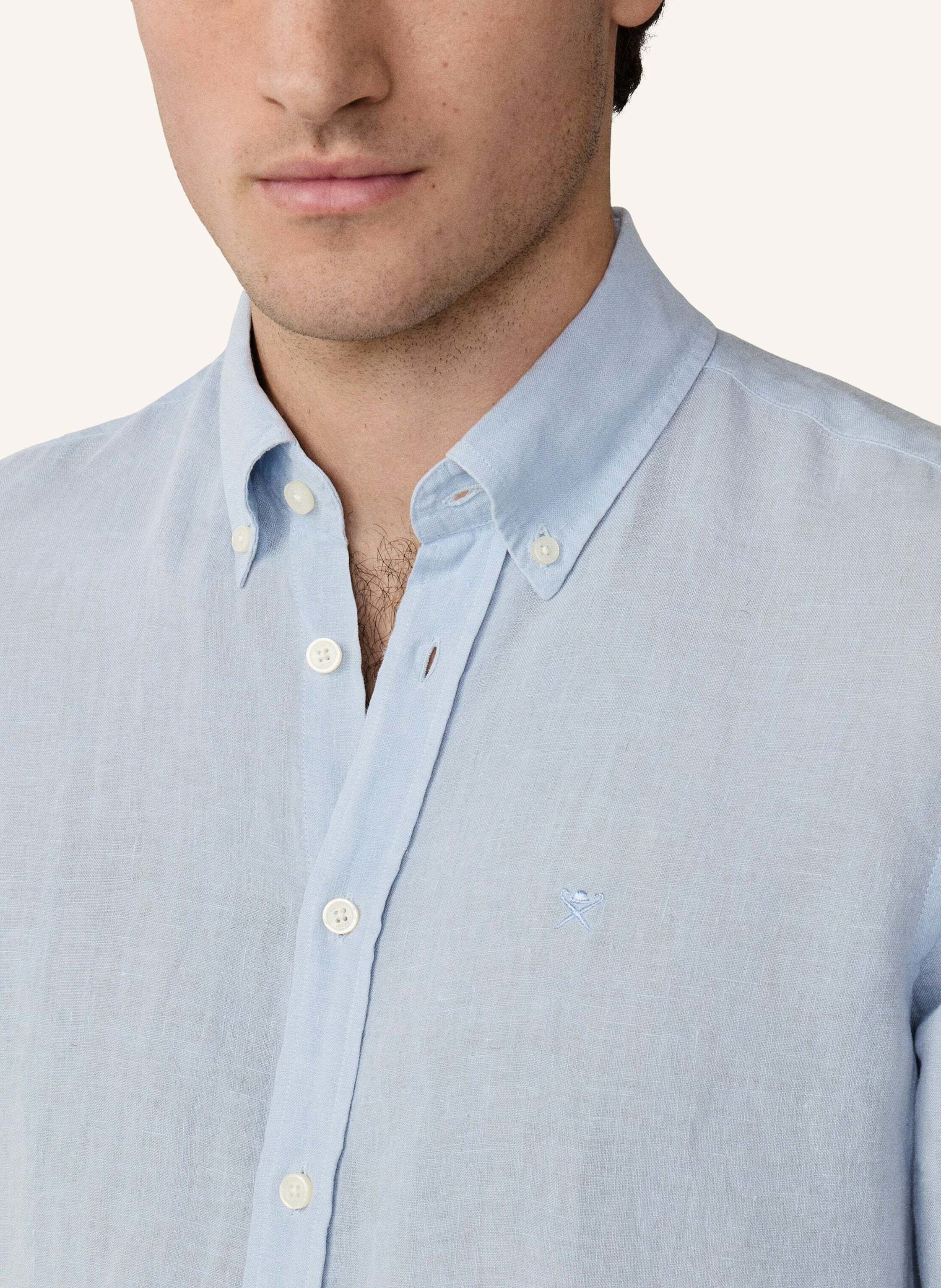 Thumbnail - Hackett London Freizeithemd Ess Gmd Linen Brpt blau