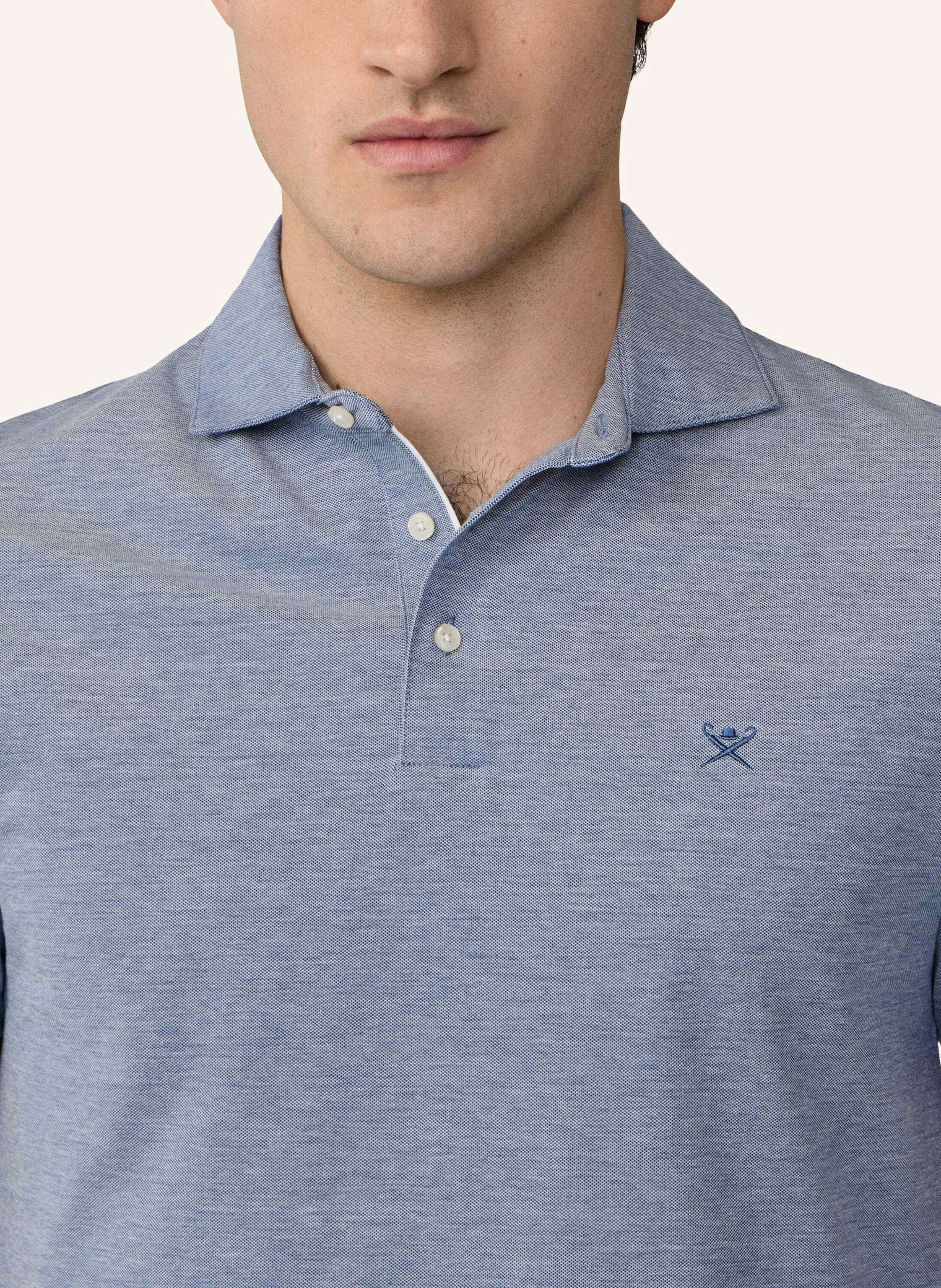 Thumbnail - Hackett London Poloshirt Oxford Pique Polo Ss blau