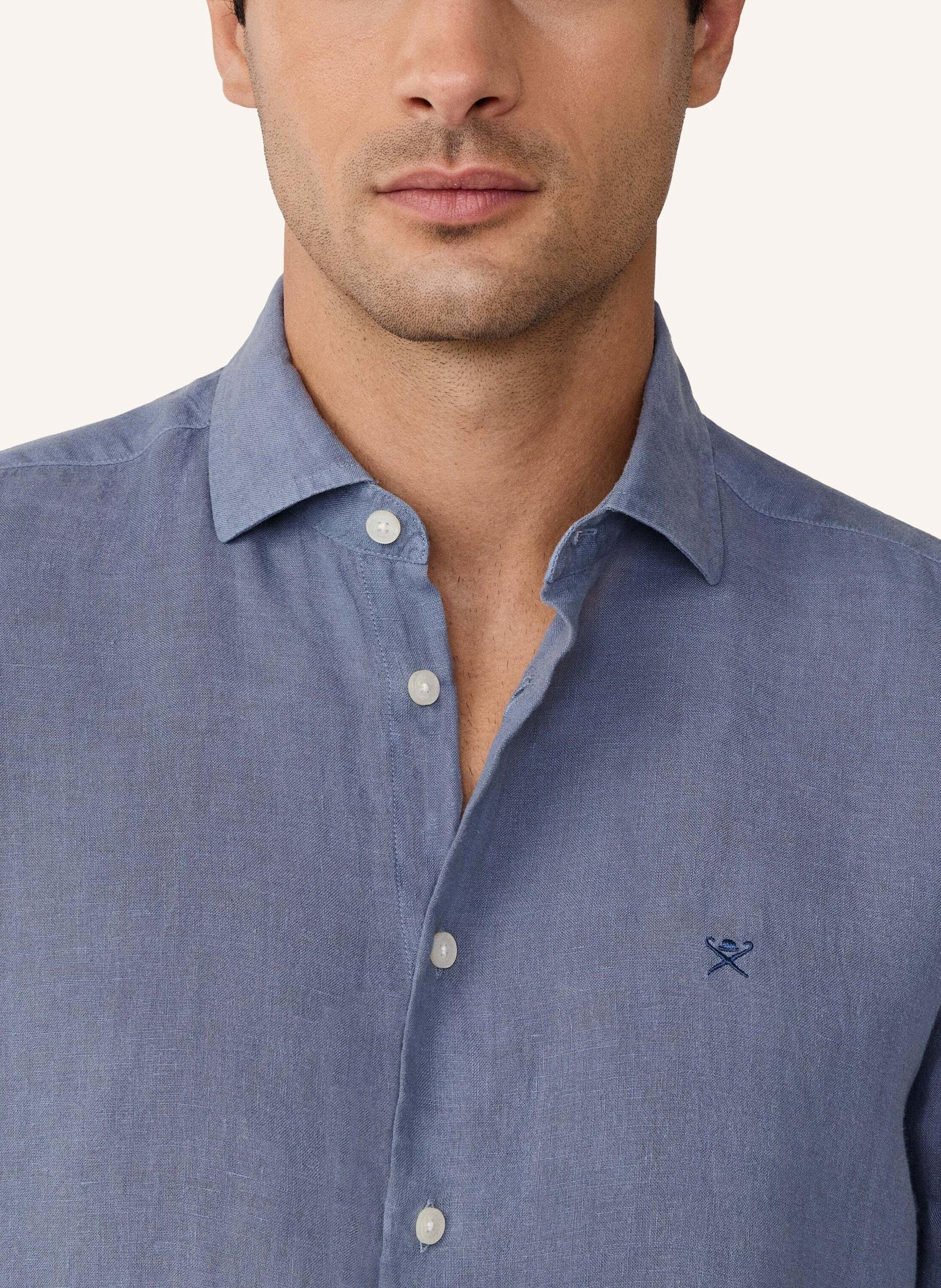 Thumbnail - Hackett London Freizeithemd Ess Gmd Linen Kent blau
