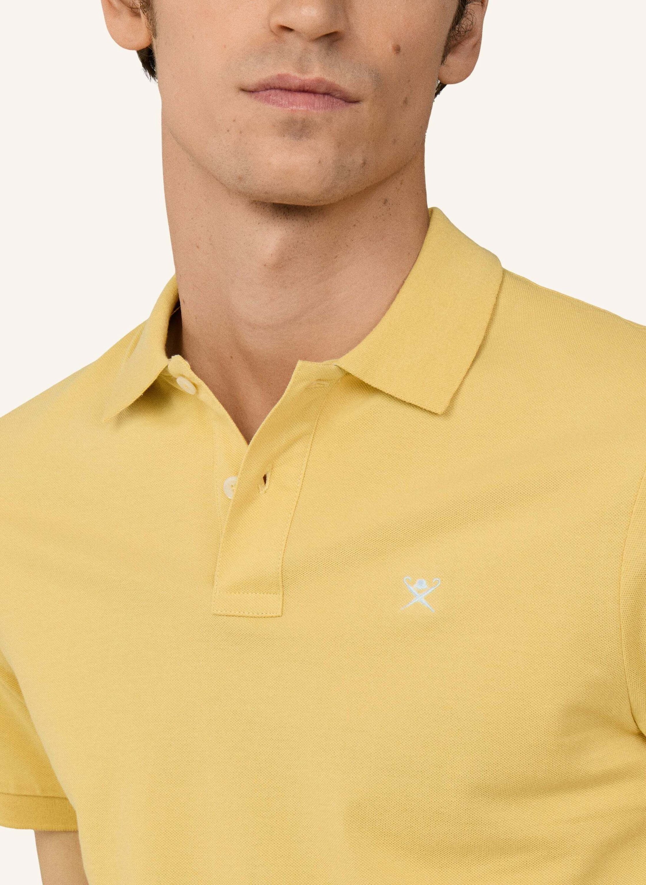 Thumbnail - Hackett London Poloshirt Slim Fit Logo gelb