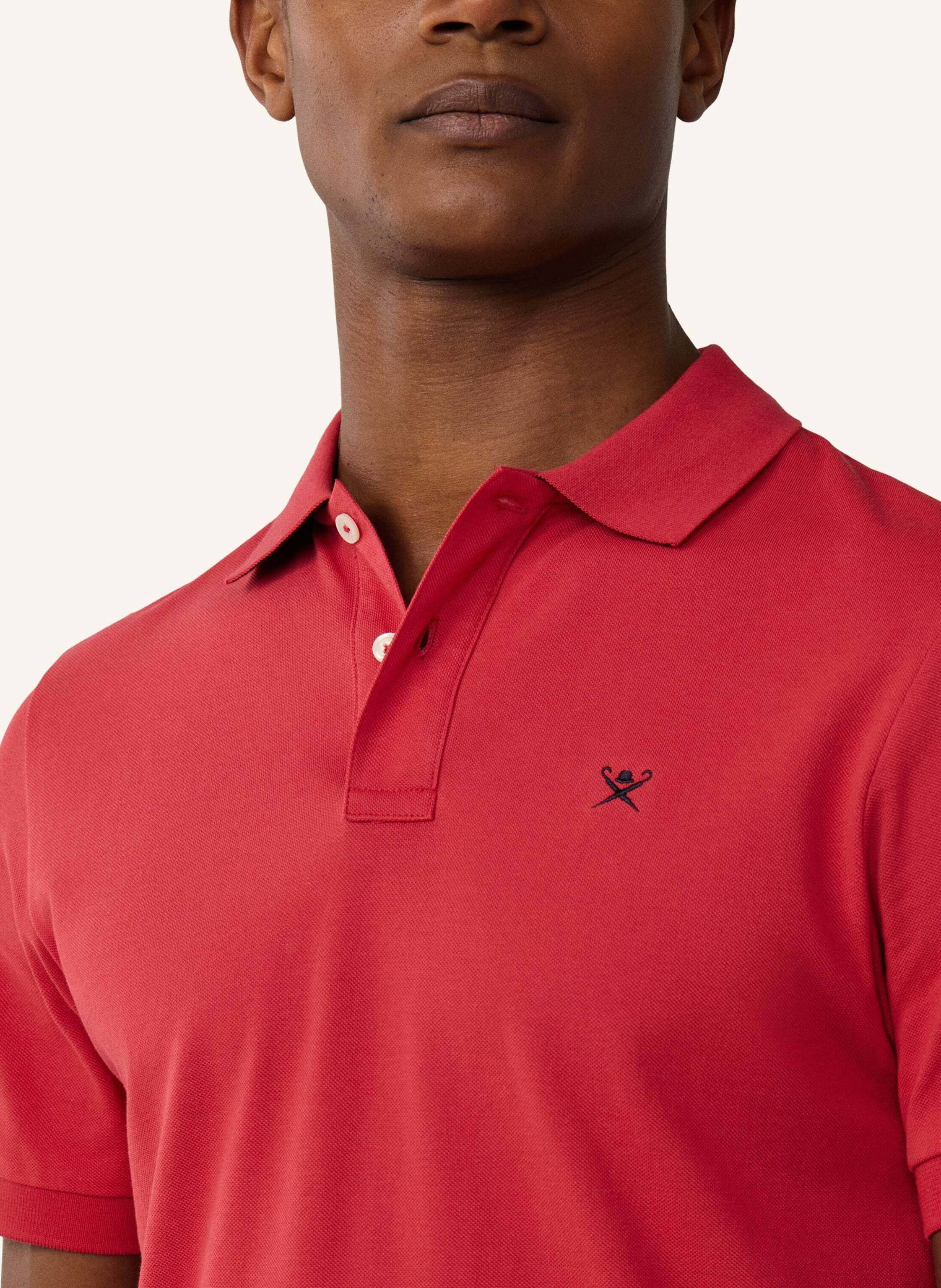 Thumbnail - Hackett London Poloshirt Slim Fit Logo rot