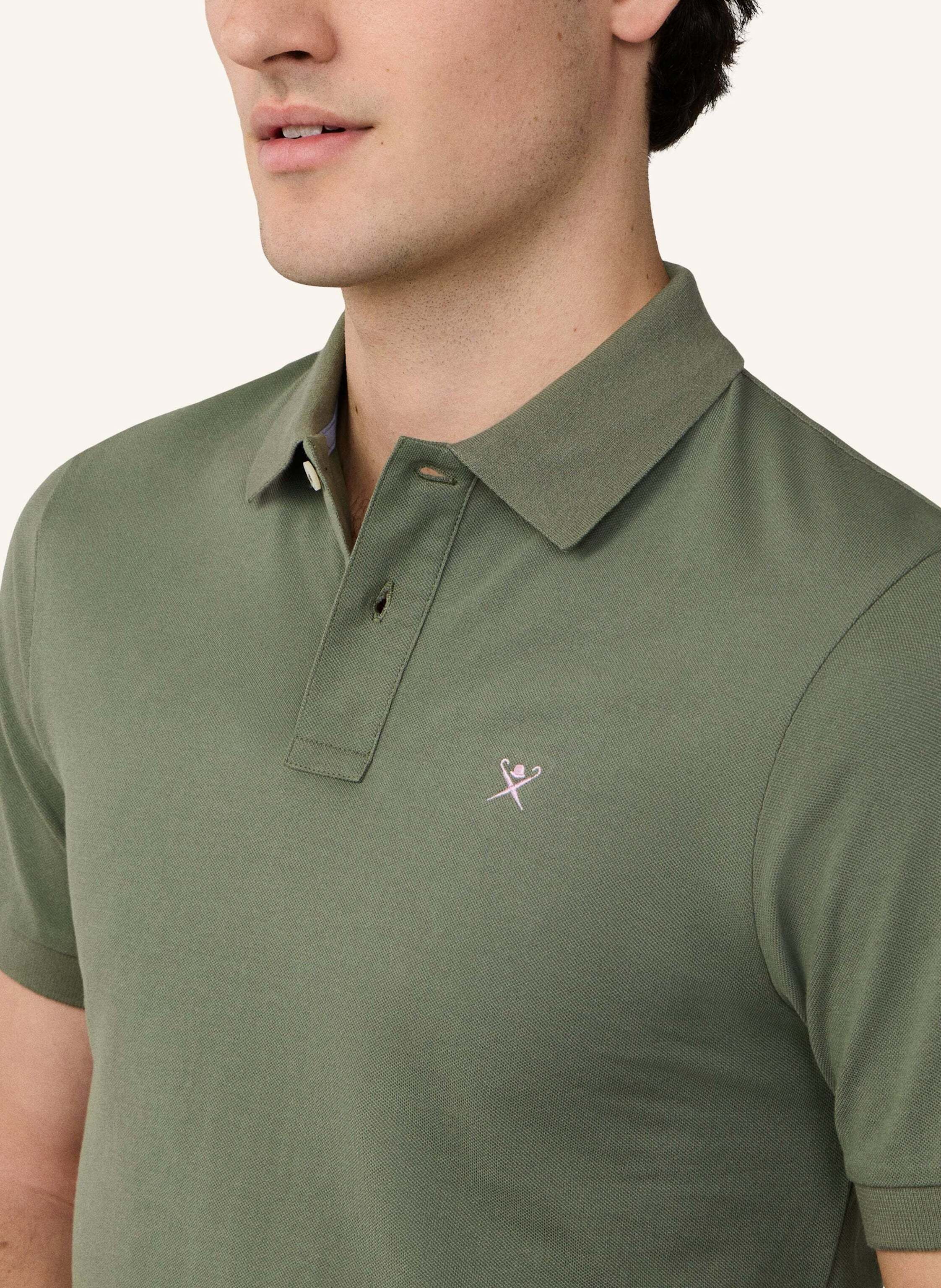 Thumbnail - Hackett London Poloshirt Slim Fit Logo gruen