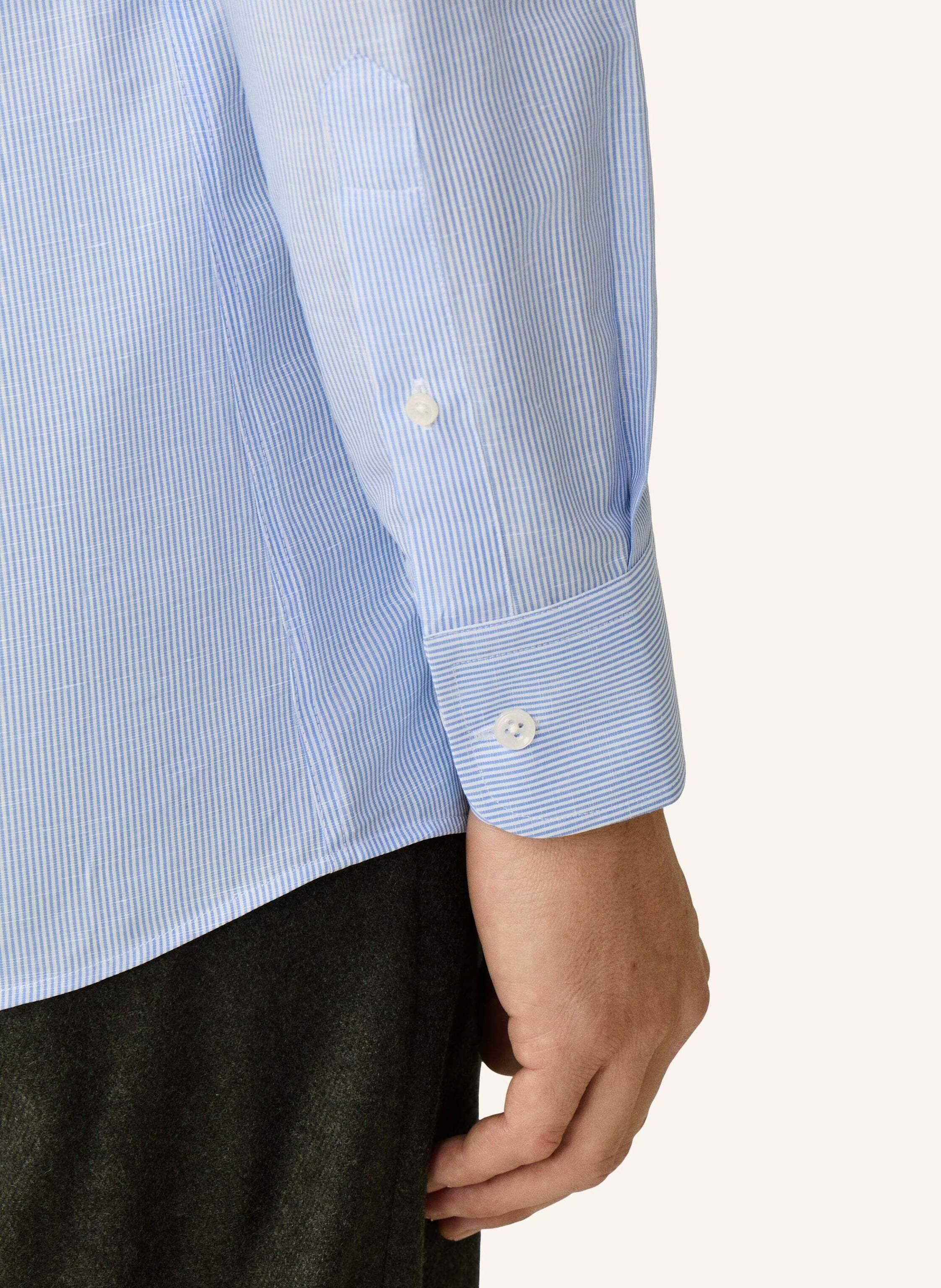 Thumbnail - Hackett London Freizeithemd Formal Cot Lin Str blau