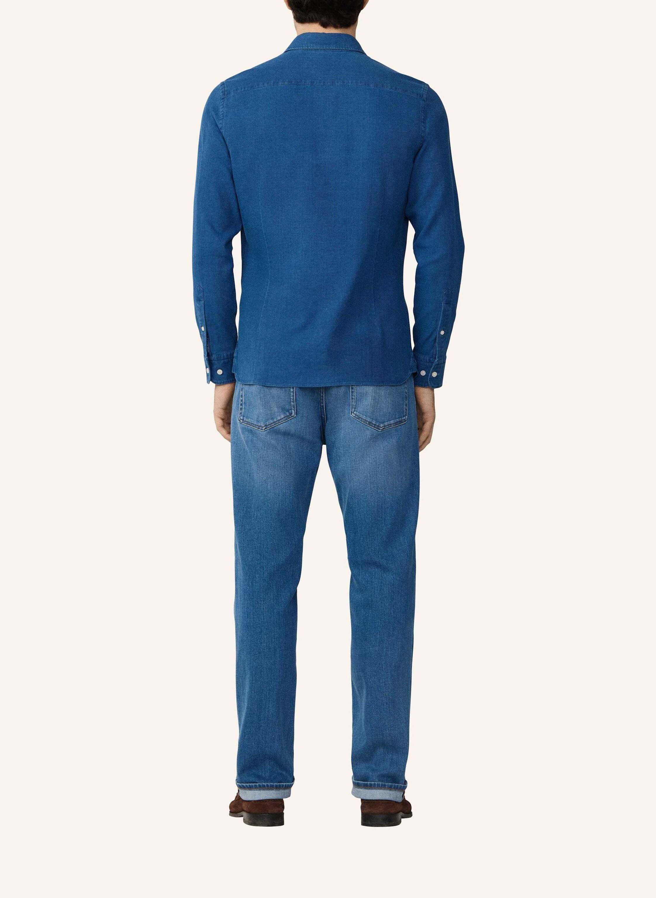 Thumbnail - Hackett London Freizeithemd Textured Denim blau