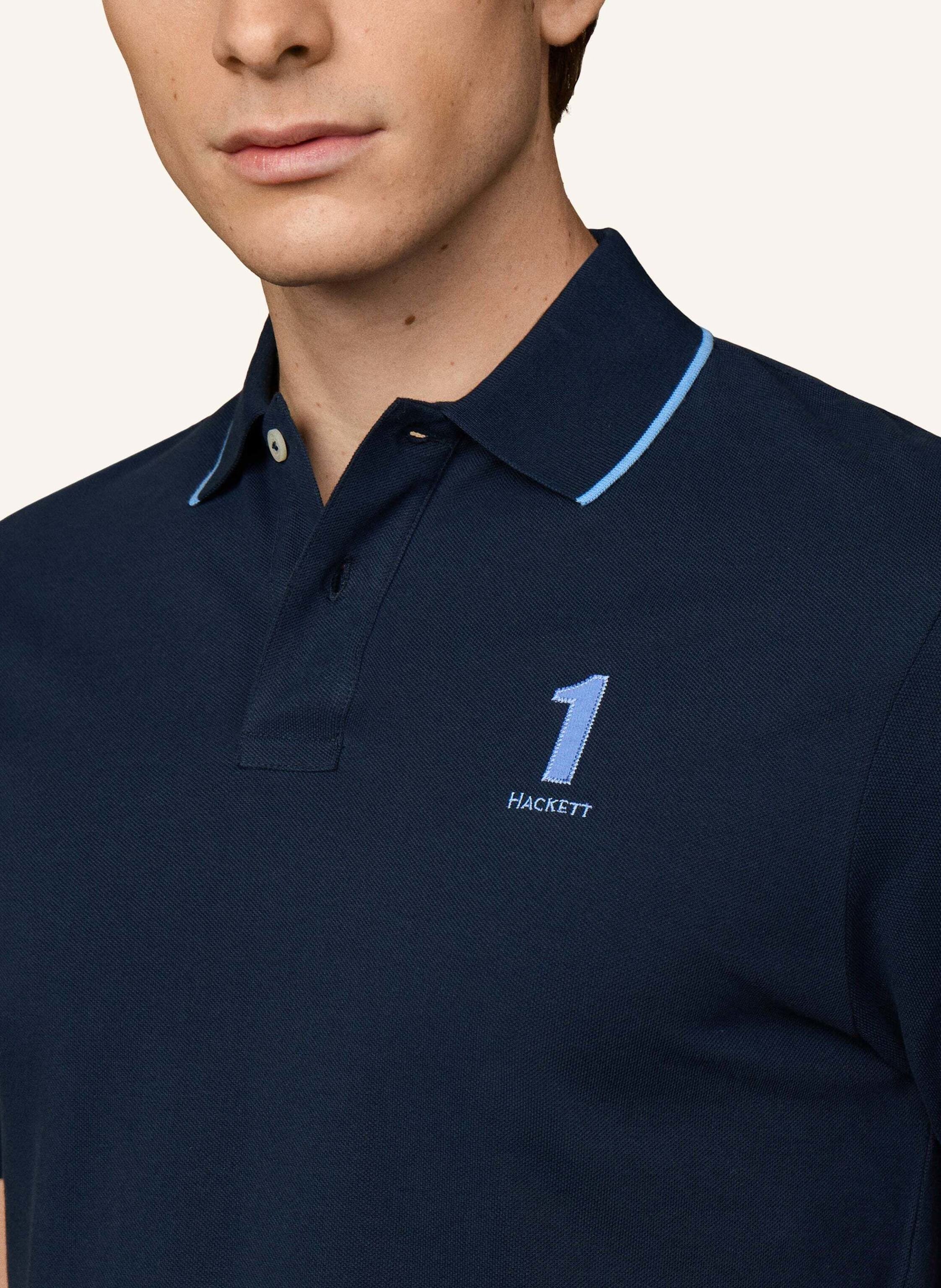 Thumbnail - Hackett London Poloshirt Heritage Nbr Polo blau