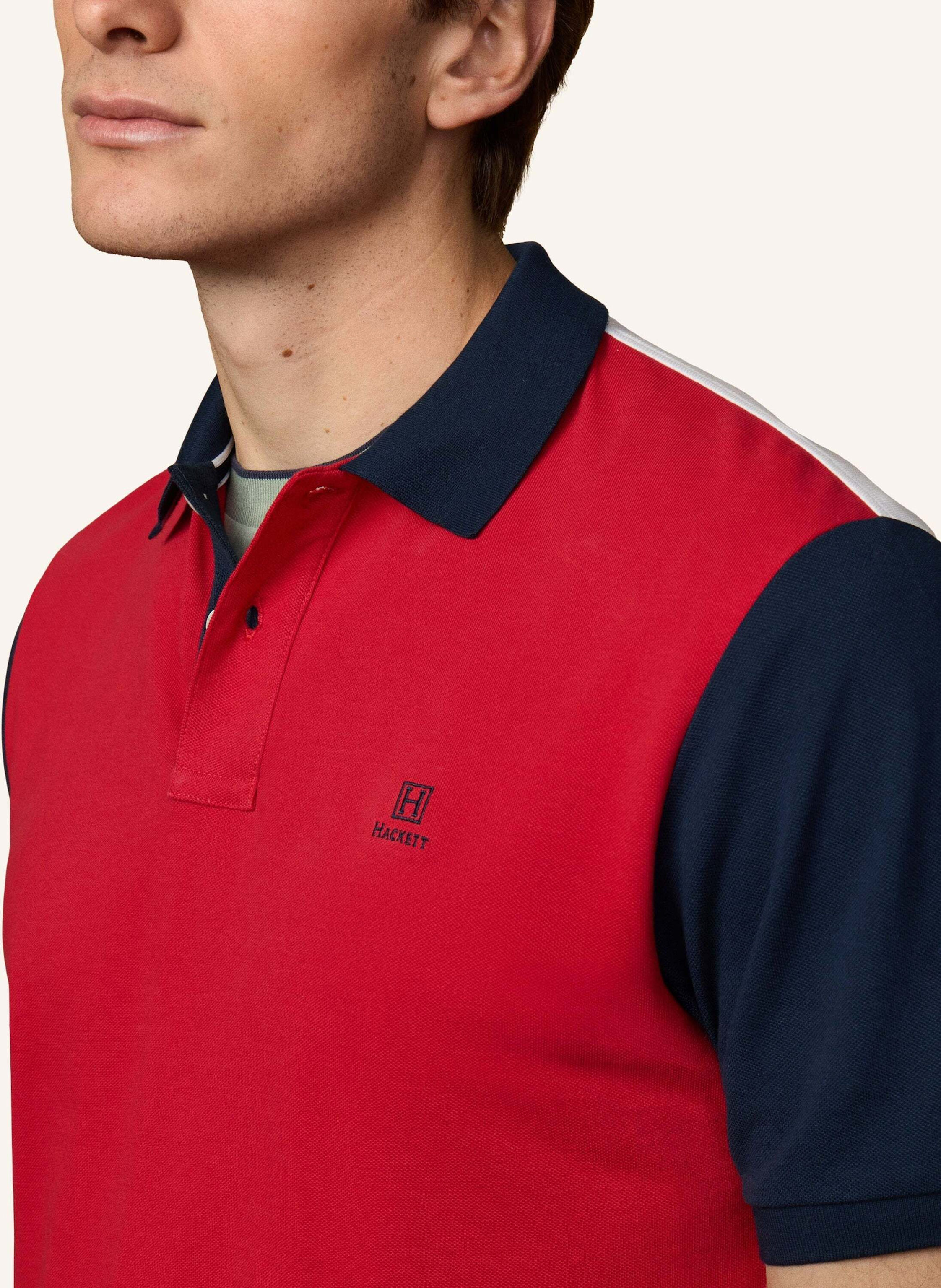 Thumbnail - Hackett London Poloshirt Heritage H Multi Polo rosa