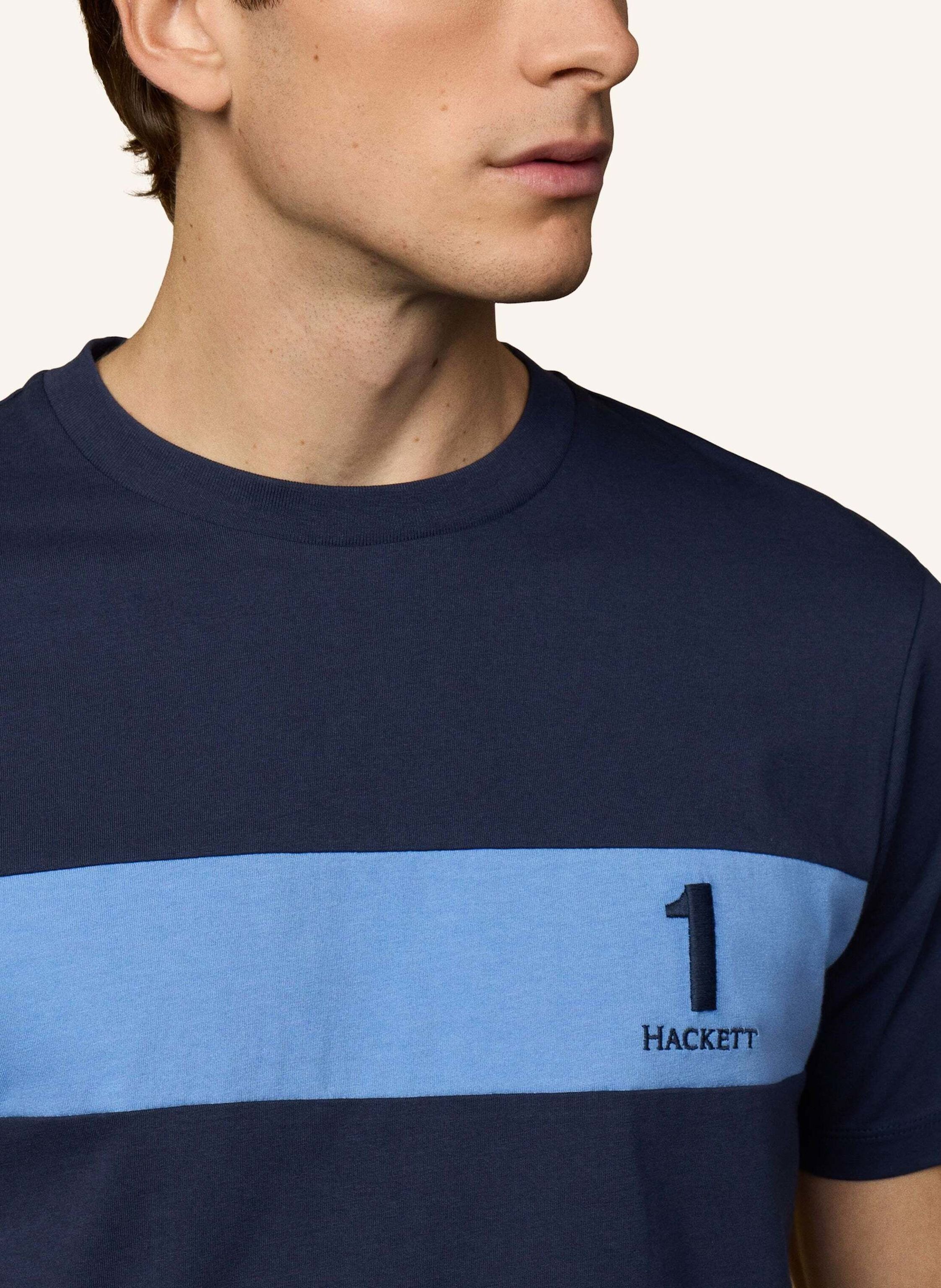 Thumbnail - Hackett London T-Shirt Heritage Nbr Panel T blau