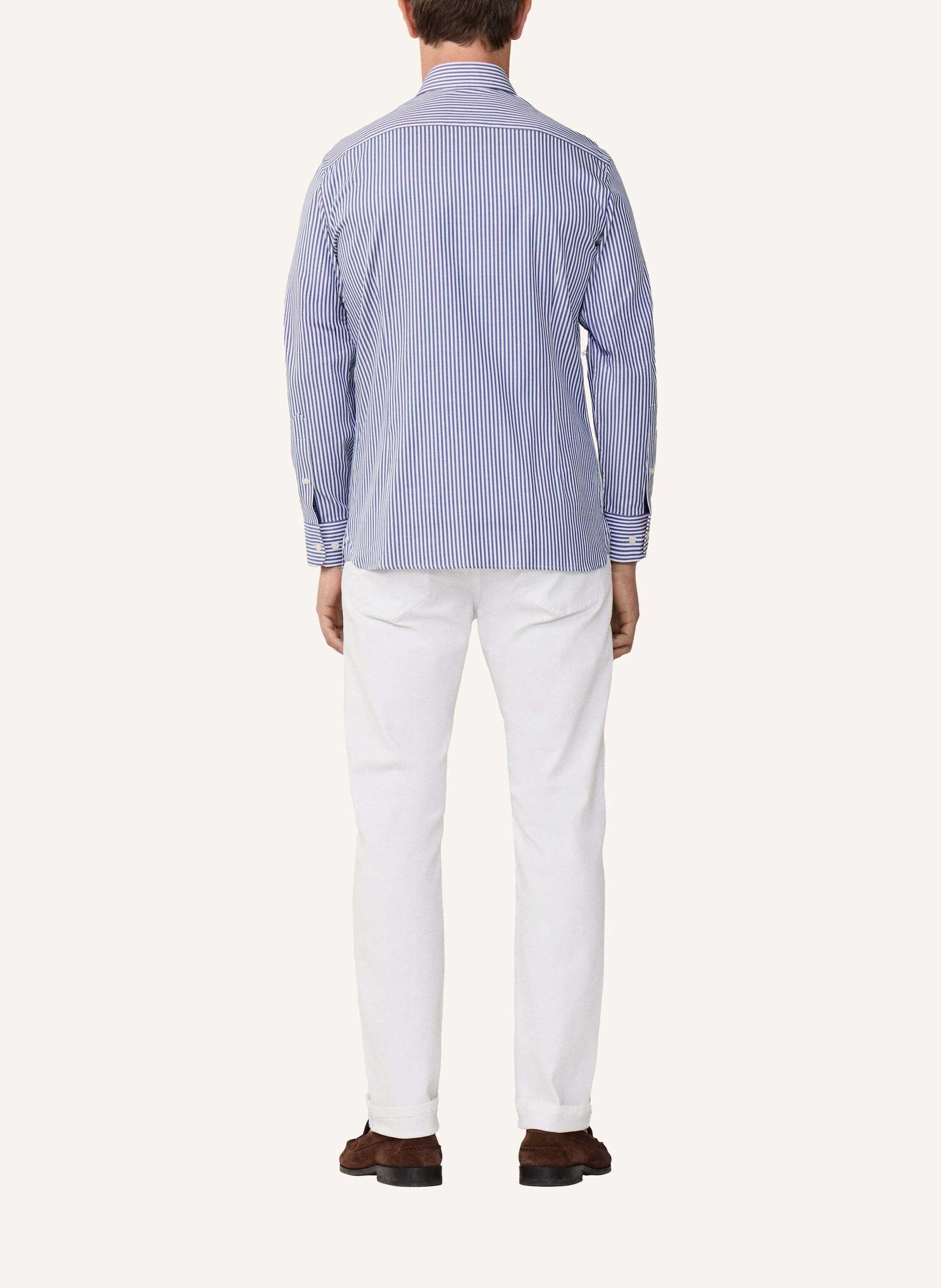 Thumbnail - Hackett London Freizeithemd Double Face Bengal Str blau