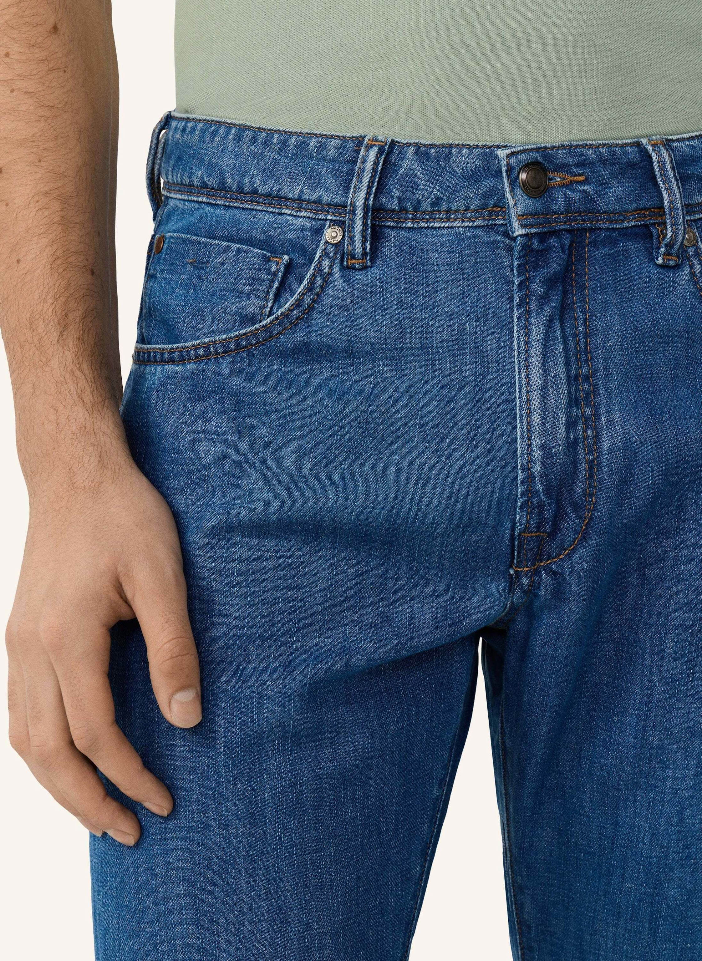 Thumbnail - Hackett London Jeans Overall Cot Linen Denim blau