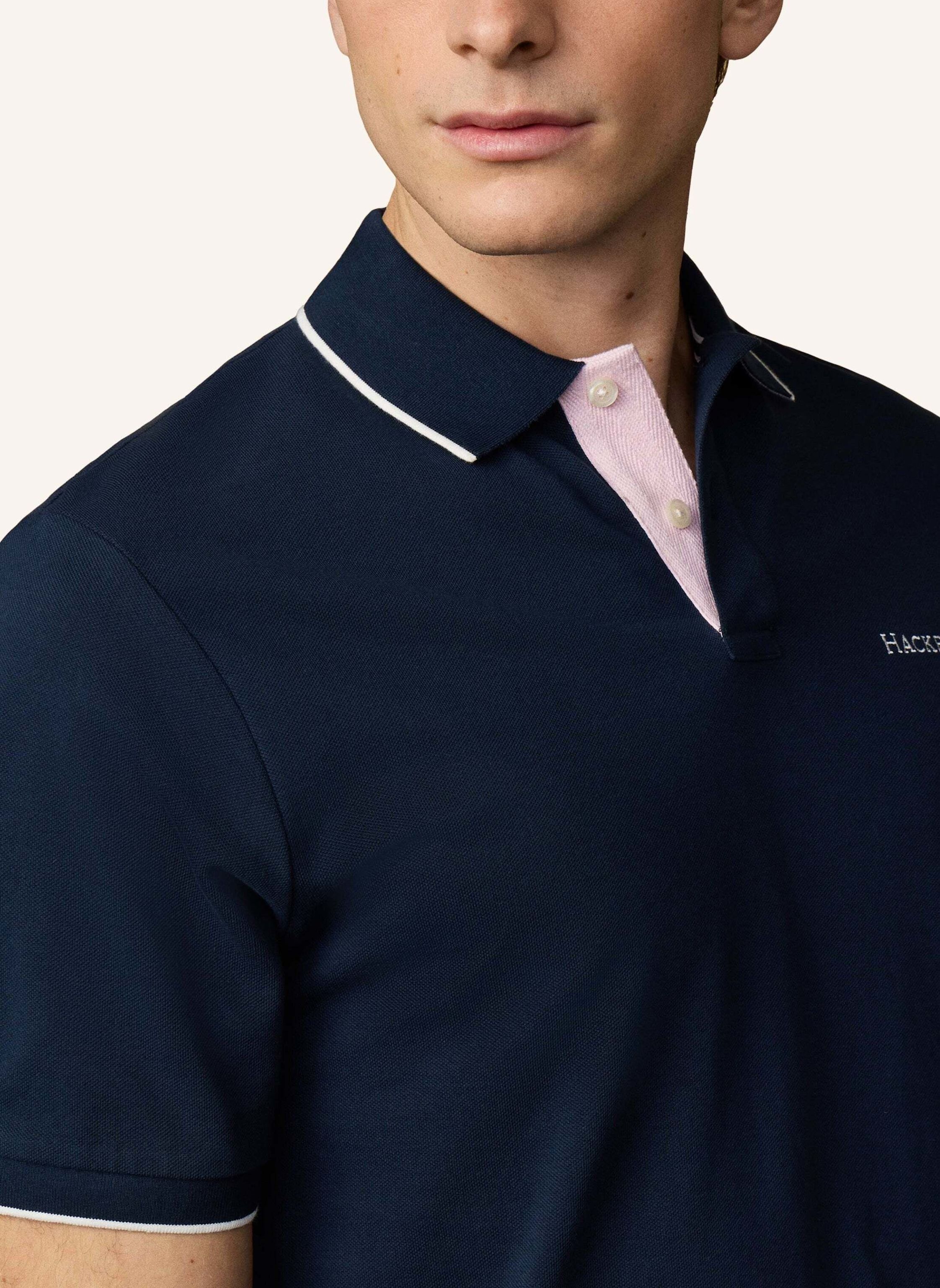 Thumbnail - Hackett London Poloshirt Heritage Nbr Bk Sash blau