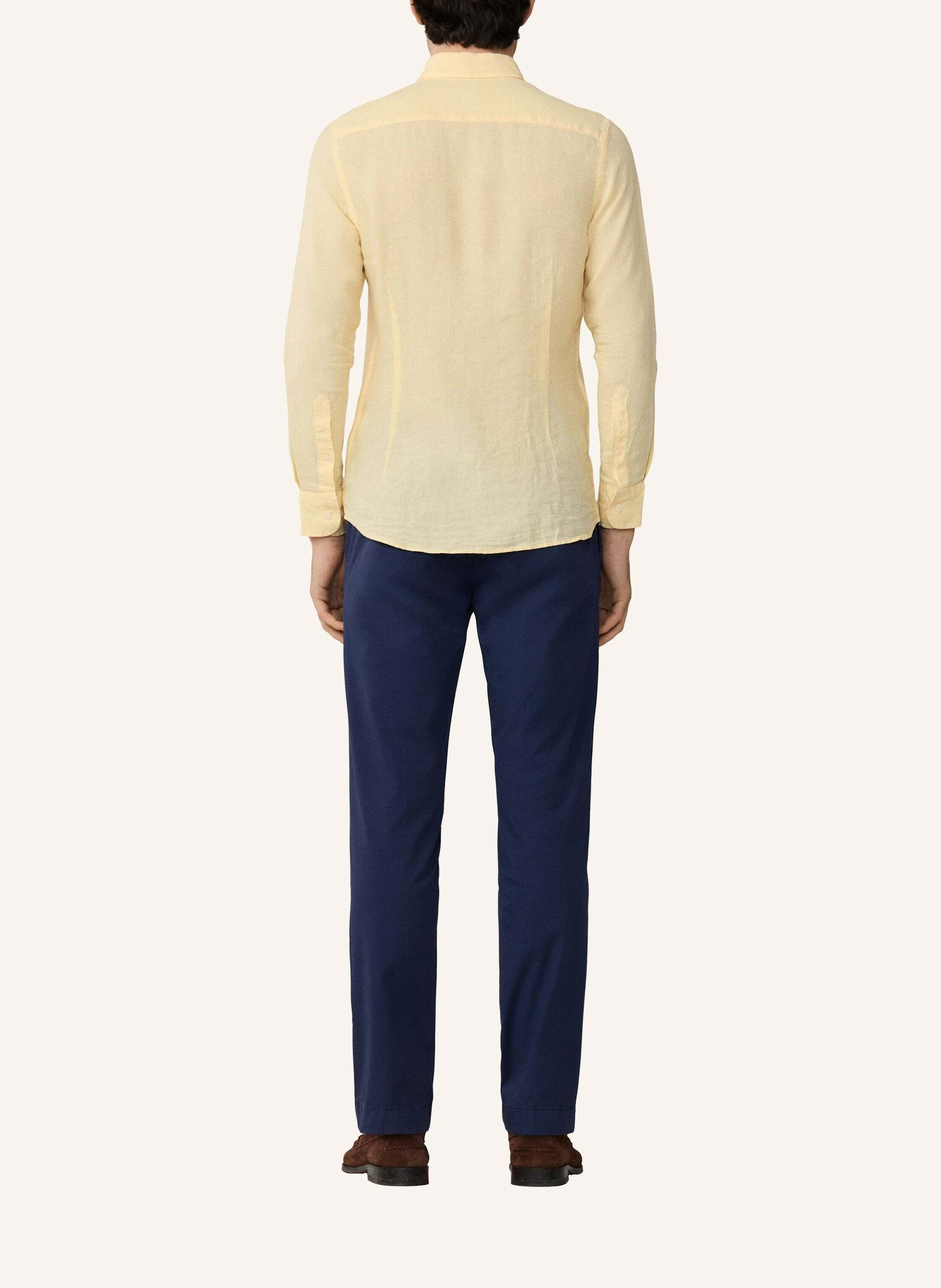 Thumbnail - Hackett London Freizeithemd Ess Gmd Linen Brpt gelb