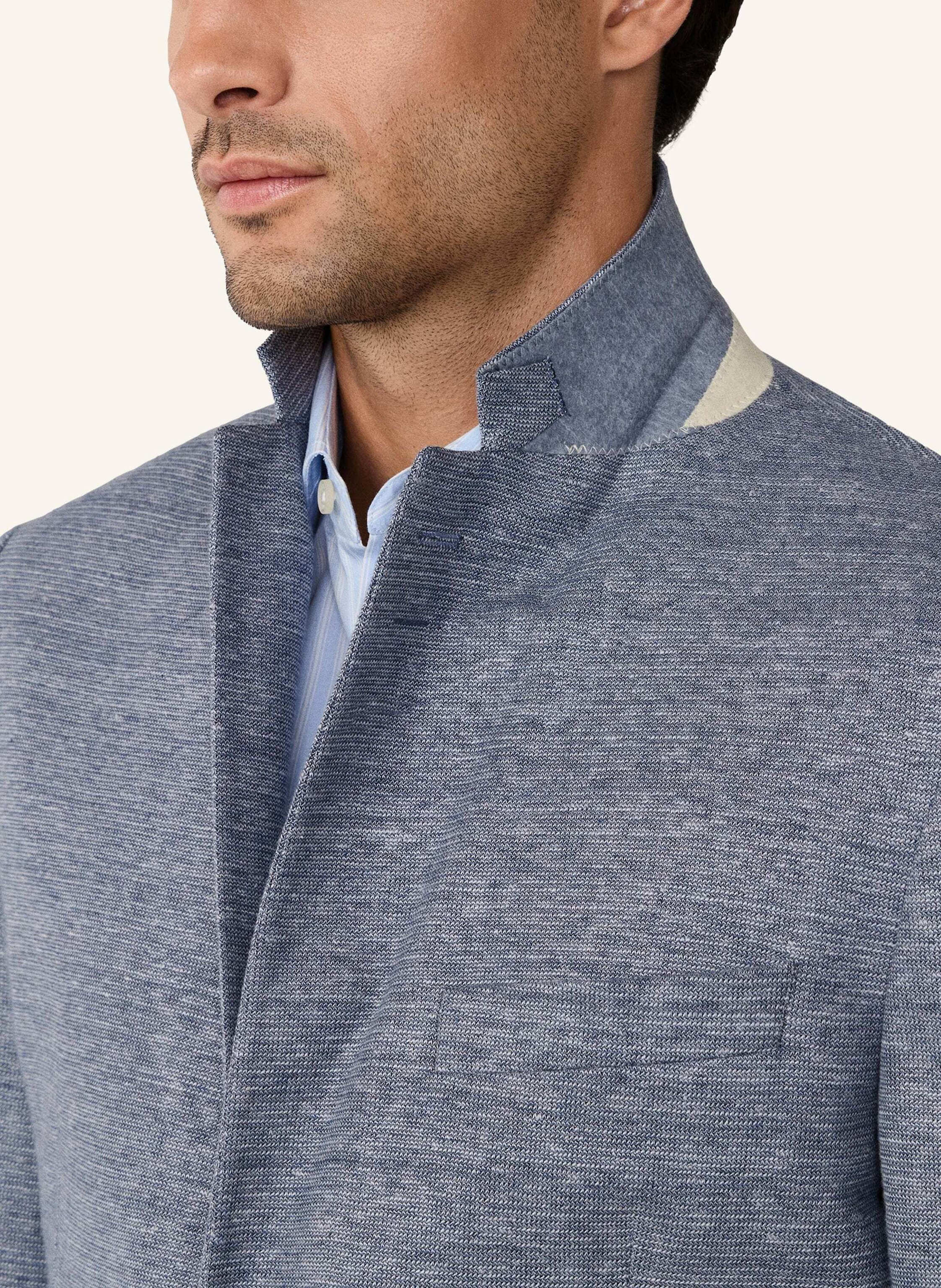 Thumbnail - Hackett London Sakko Cott Lin Jersey blau