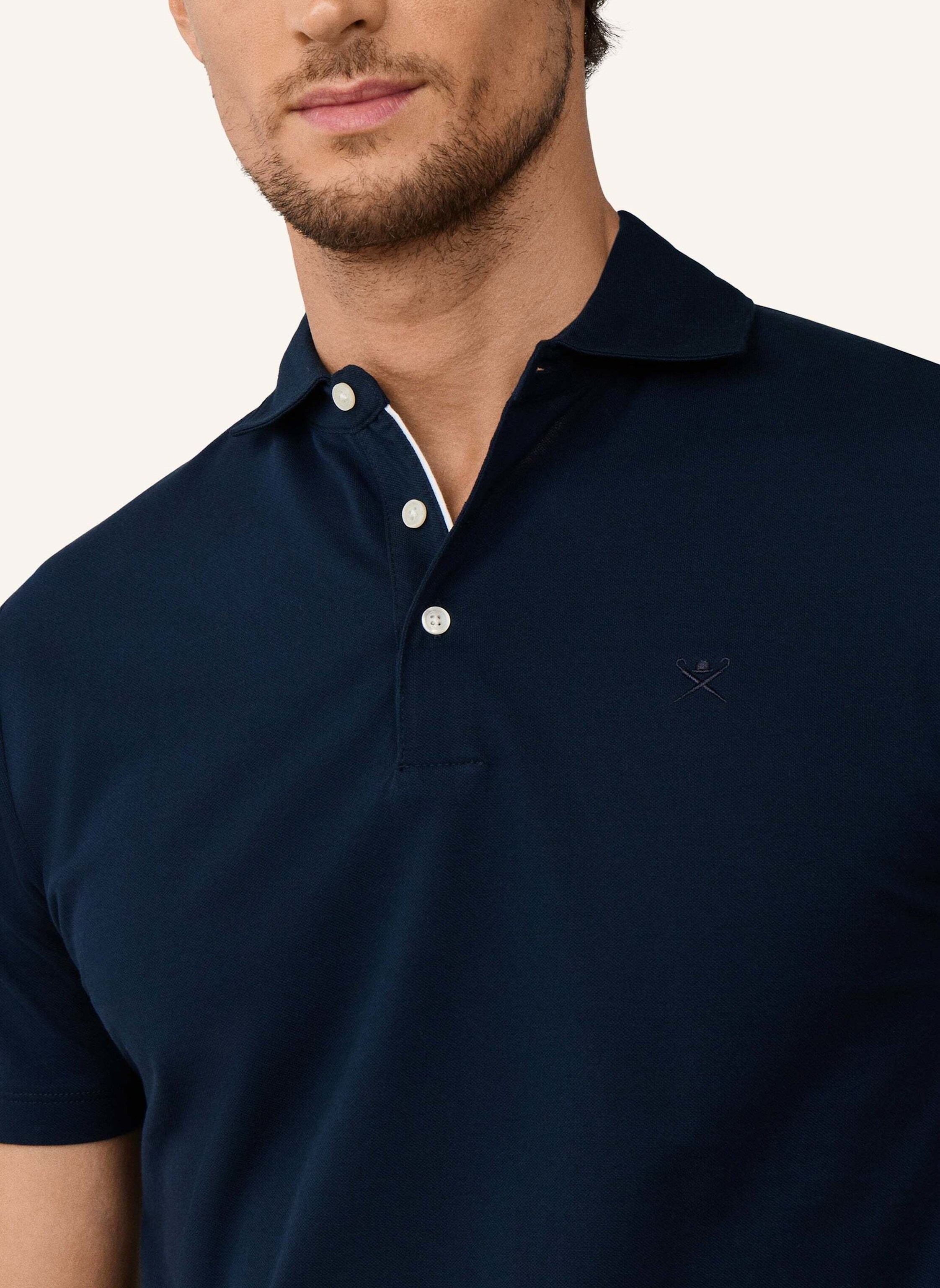 Thumbnail - Hackett London Poloshirt Oxford Pique Polo Ss blau