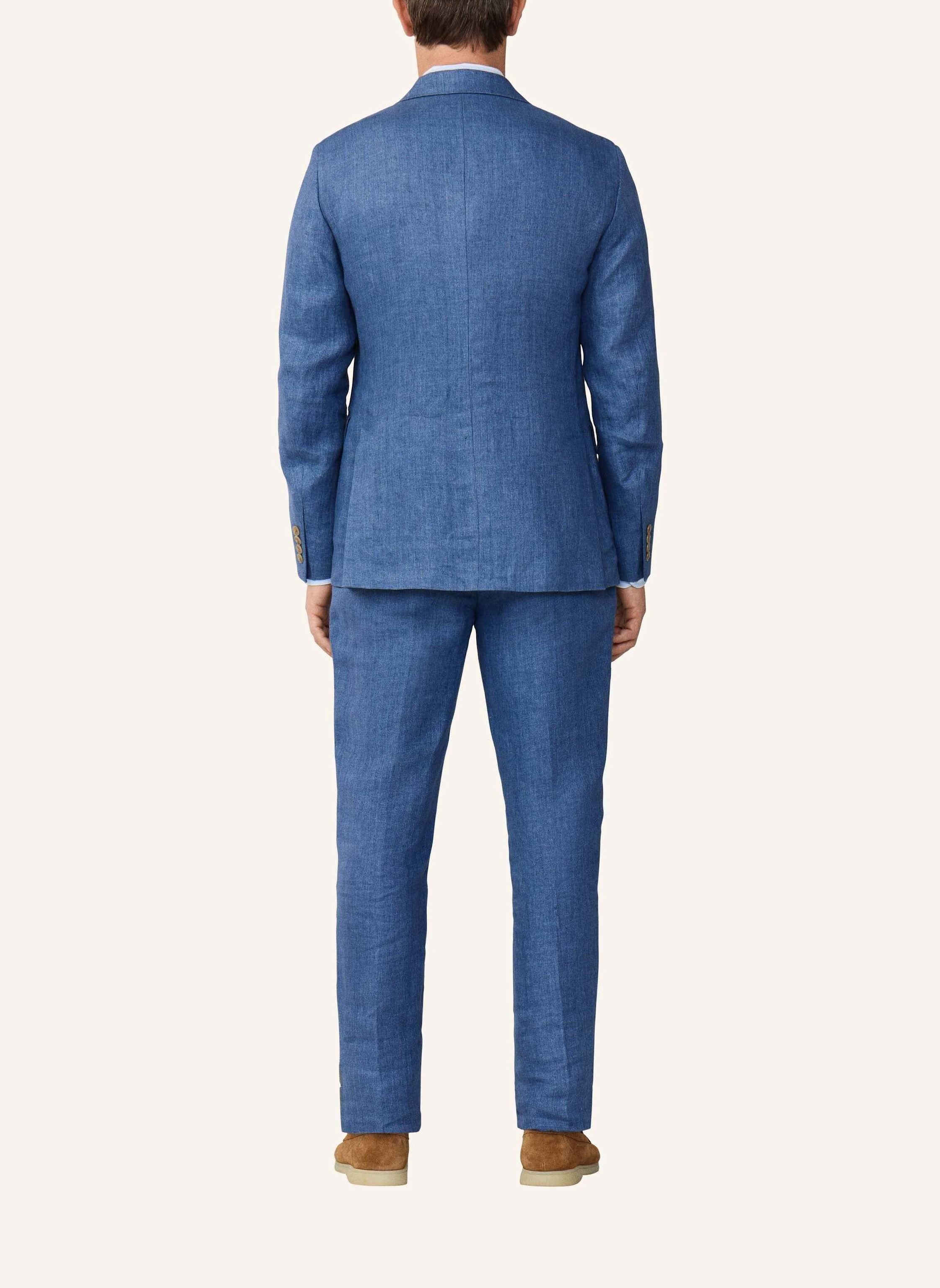 Thumbnail - Hackett London Blazer Linen Delave Hopsack blau