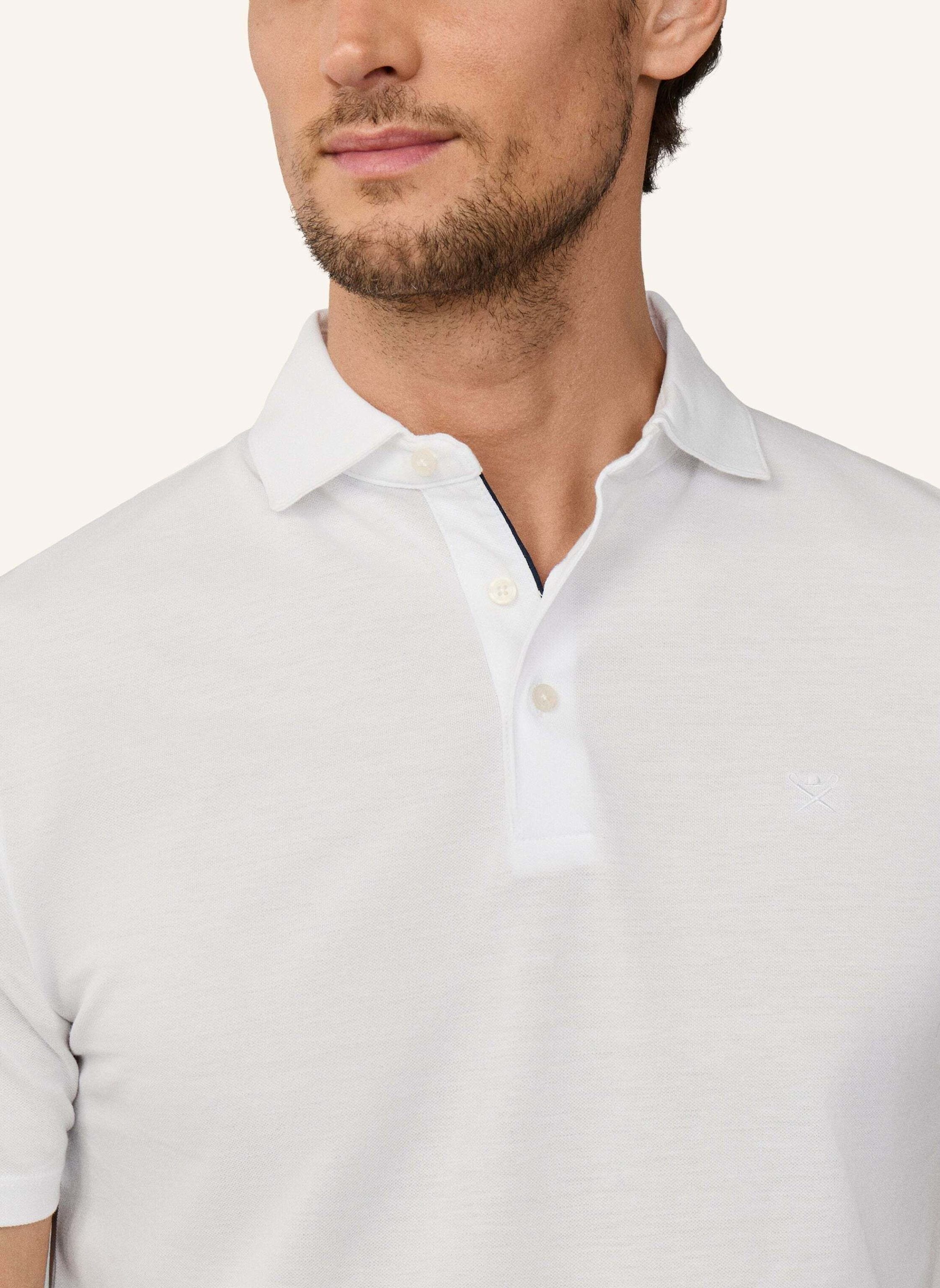 Thumbnail - Hackett London Poloshirt Oxford Pique Polo Ss weiss