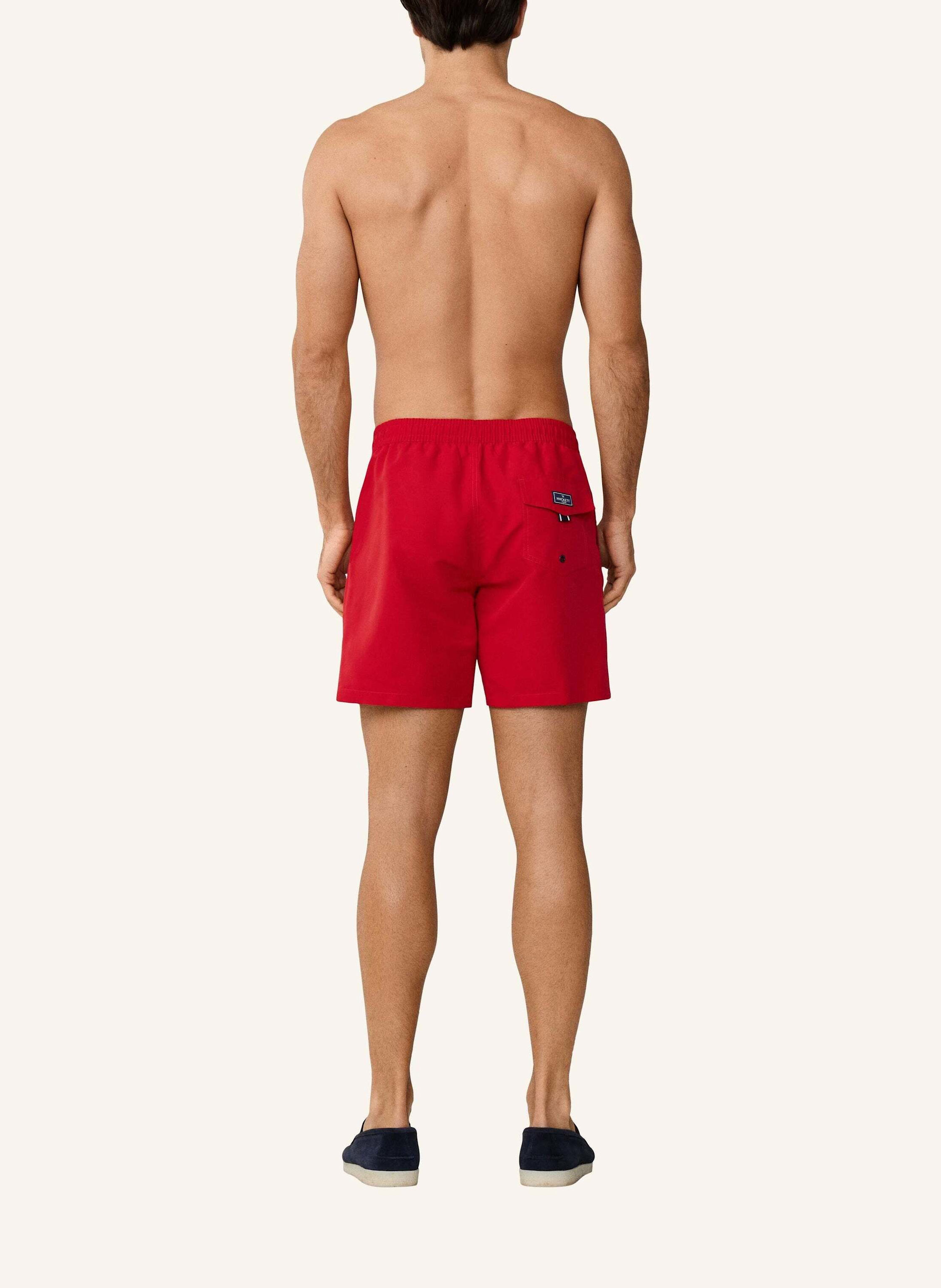 Thumbnail - Hackett London Badeshorts Icon Solid rot
