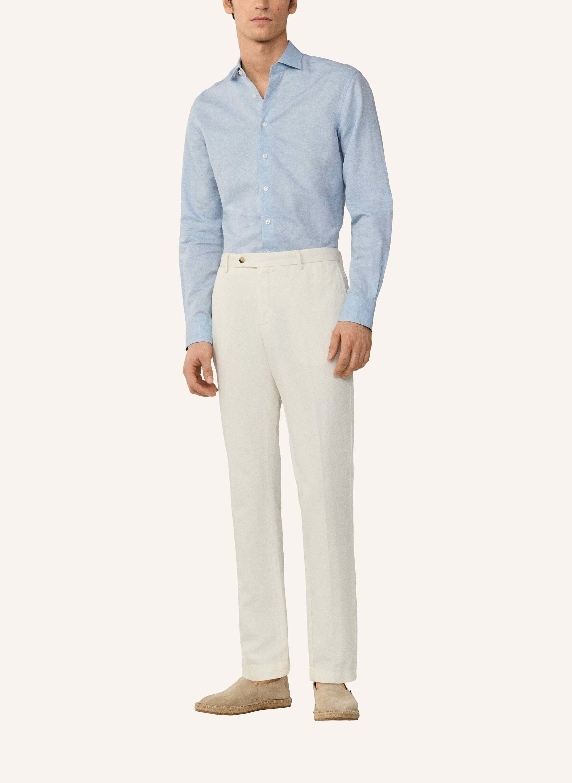 Thumbnail - Hackett London Freizeithemd Cot Lin Solid blau