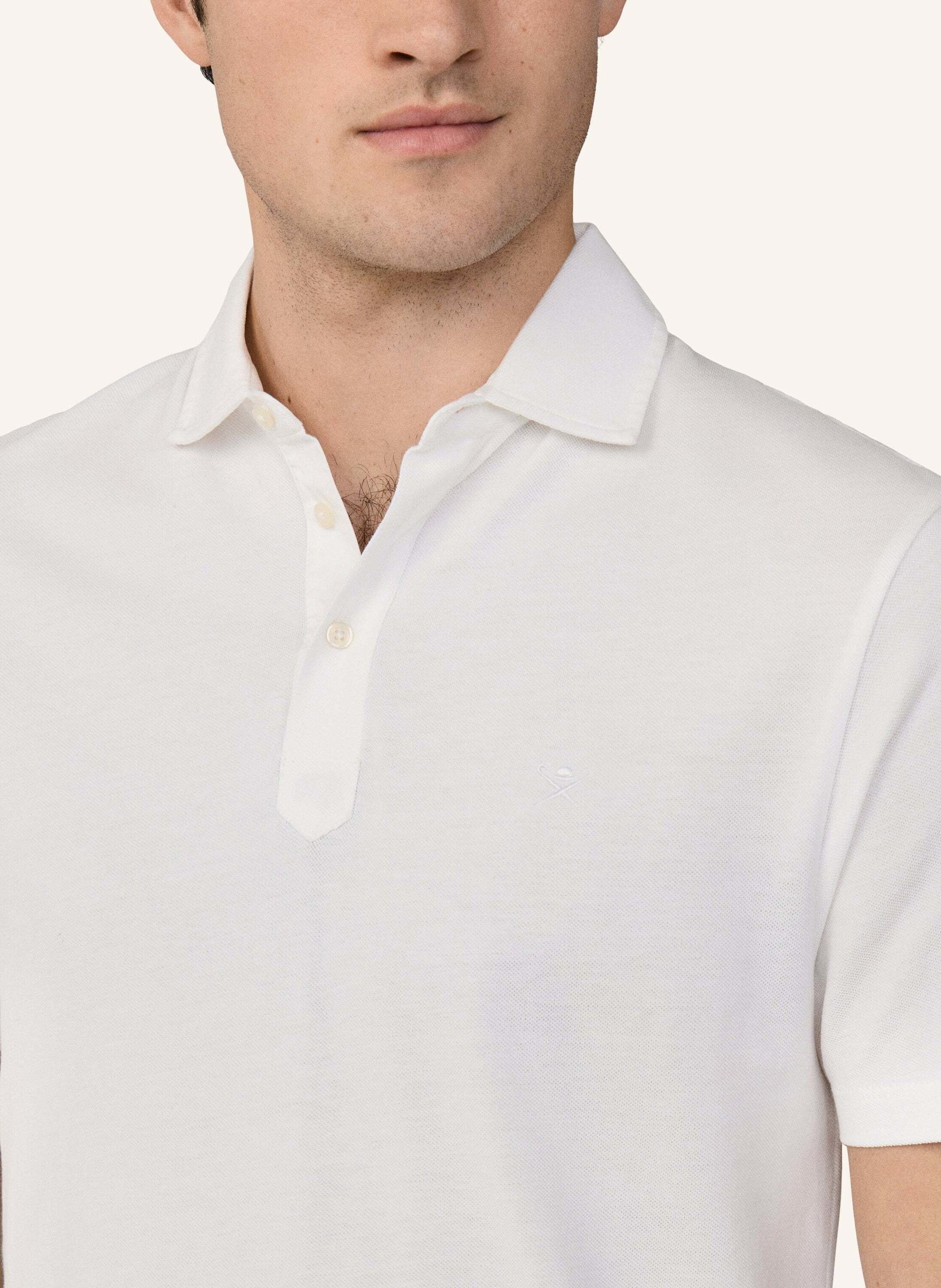 Thumbnail - Hackett London Poloshirt Gmd Pique Ss weiss