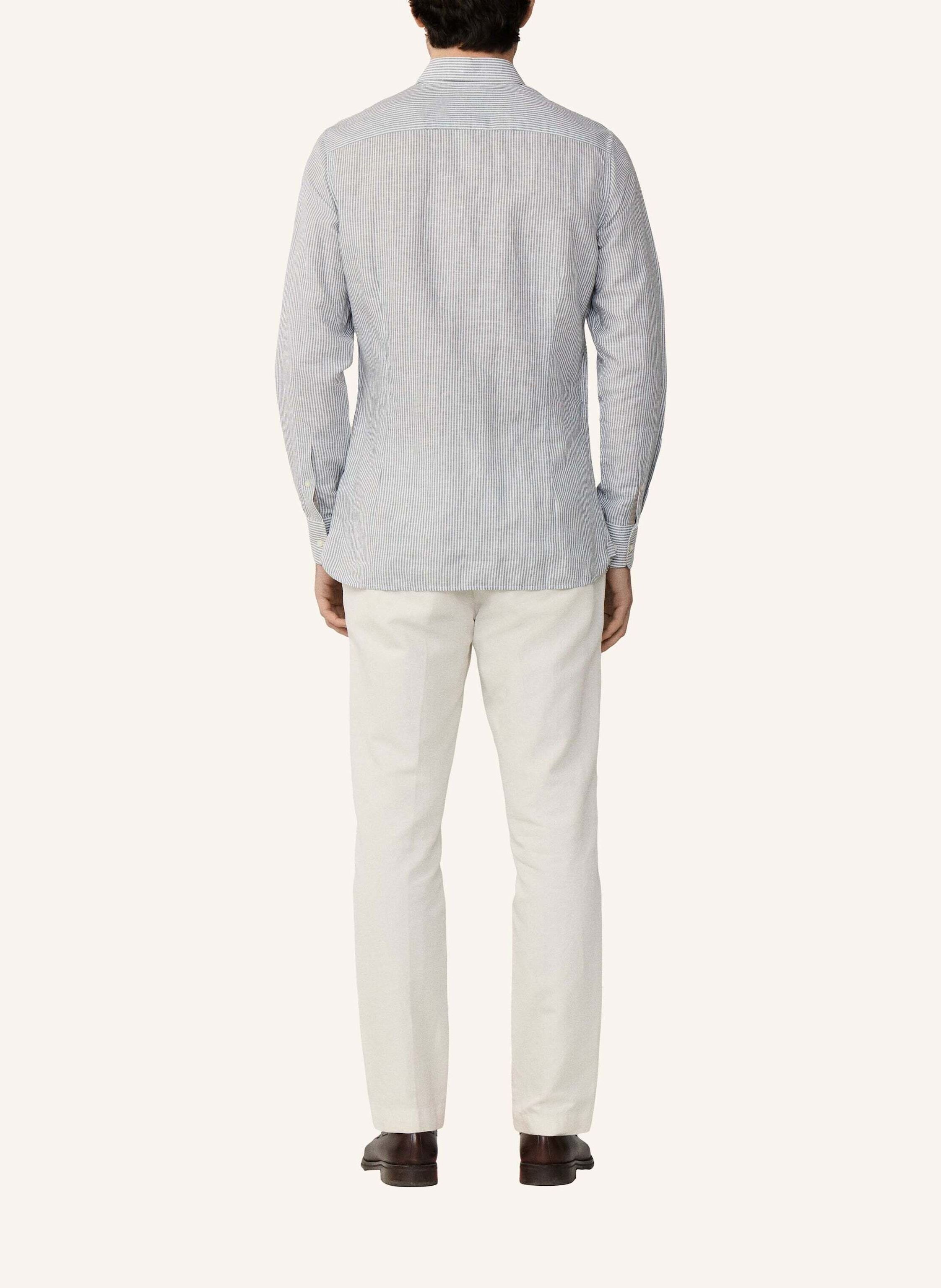 Thumbnail - Hackett London Freizeithemd Bengal Cot Lin Eng Str gruen