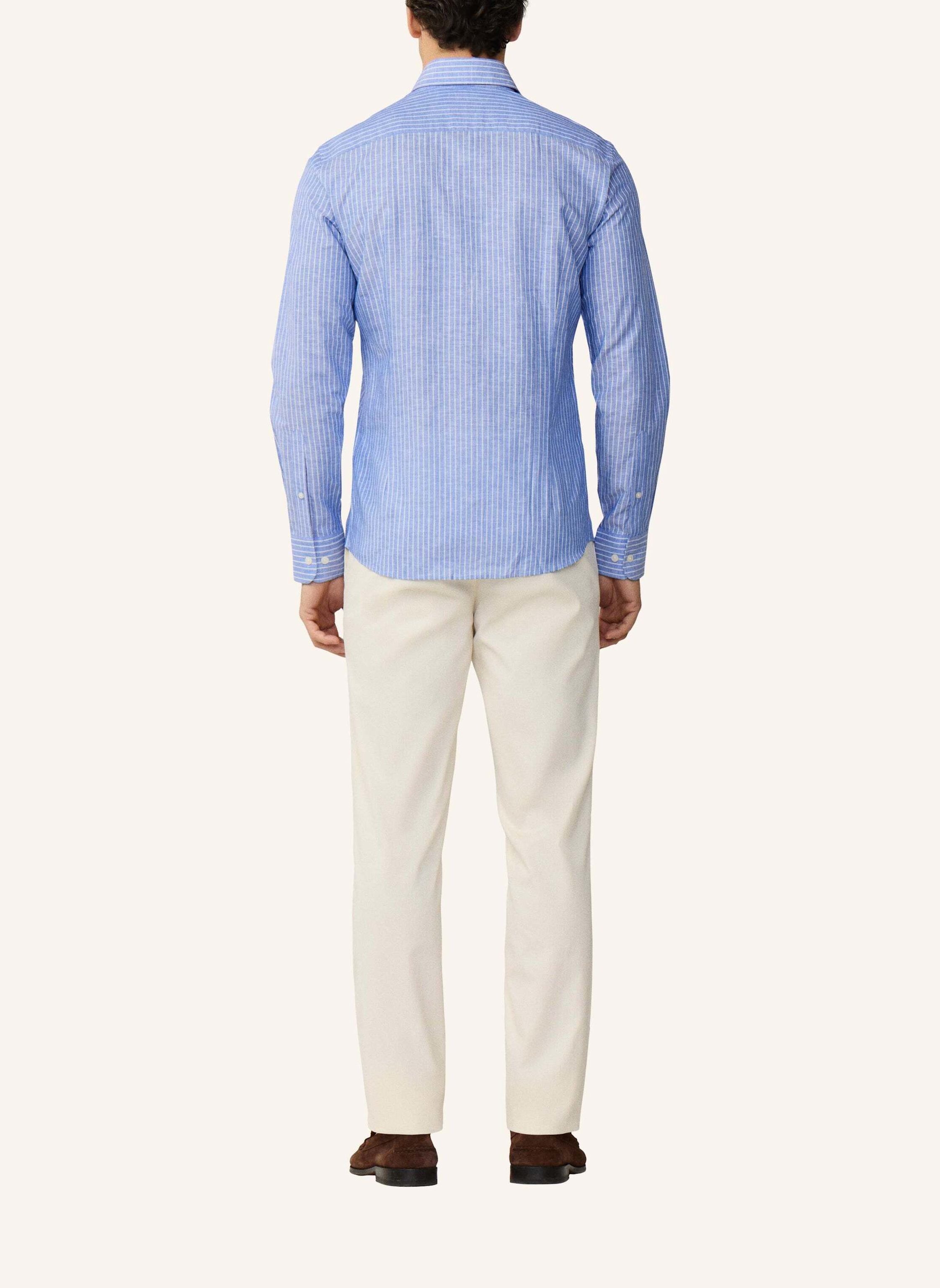 Thumbnail - Hackett London Freizeithemd Cot Linen Blazer Str blau