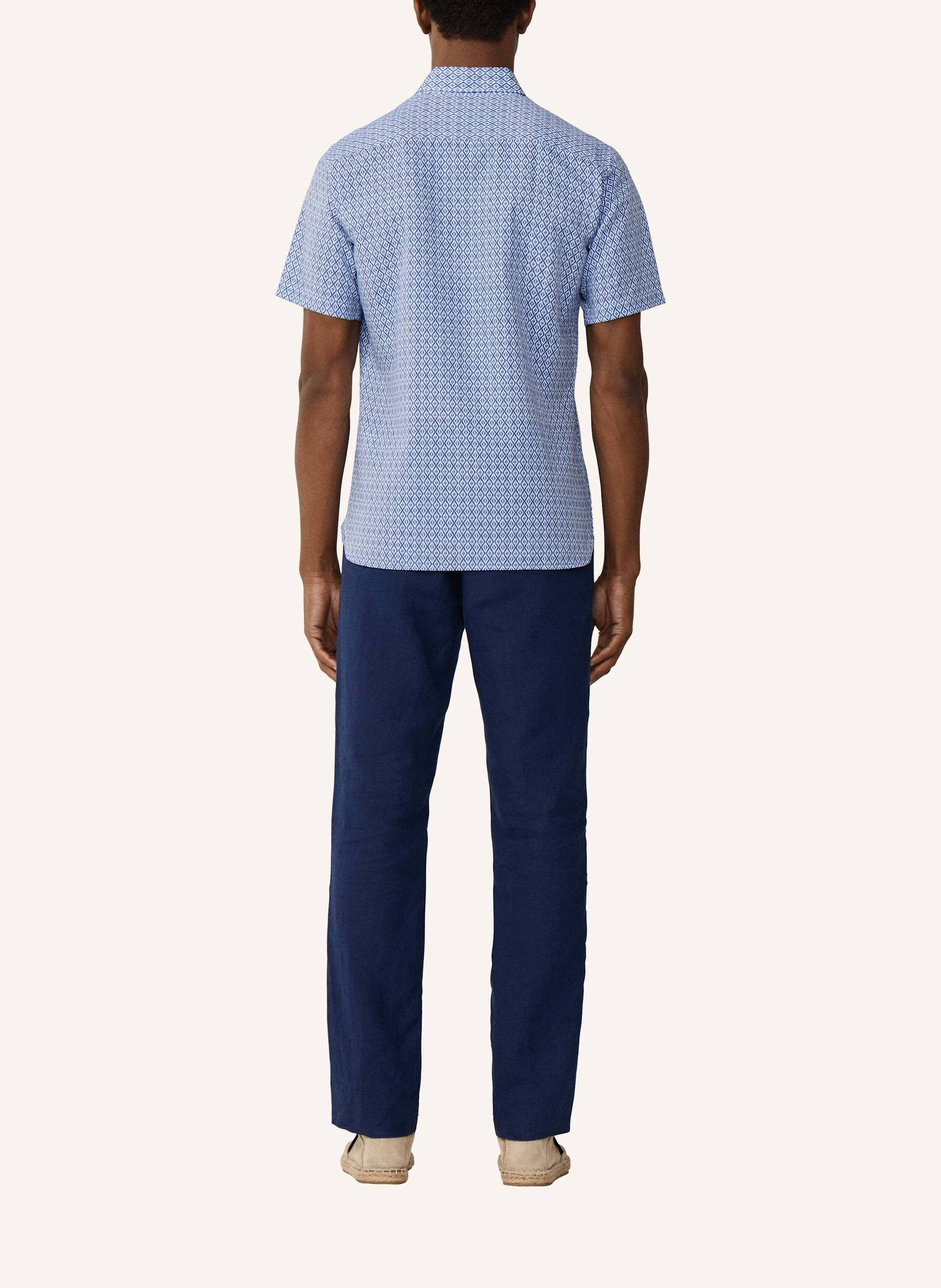 Thumbnail - Hackett London Freizeithemd Clay Print Ss blau